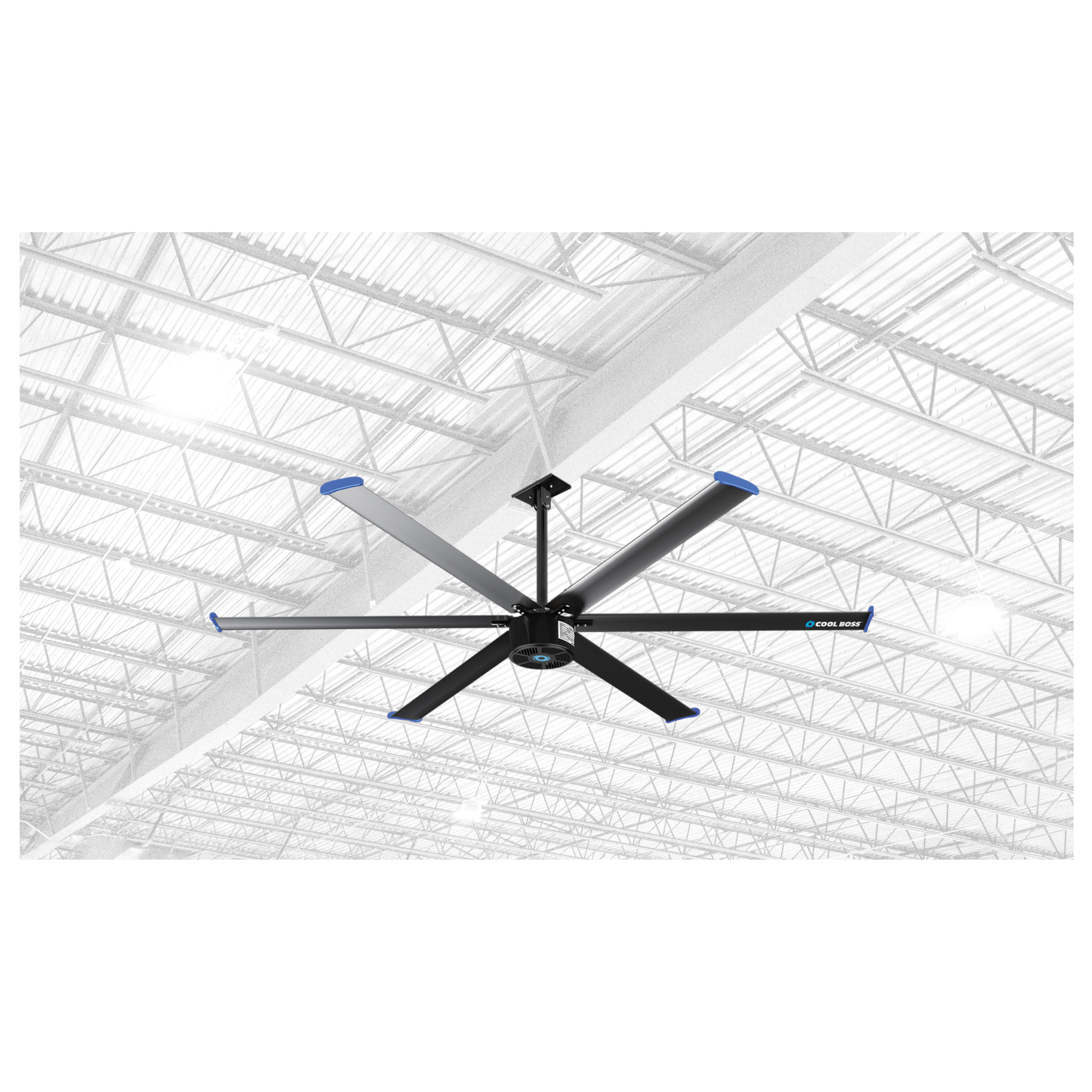 Cool Boss, Industrial Overhead Fans, Fan Diameter 138 in, Fan Blade