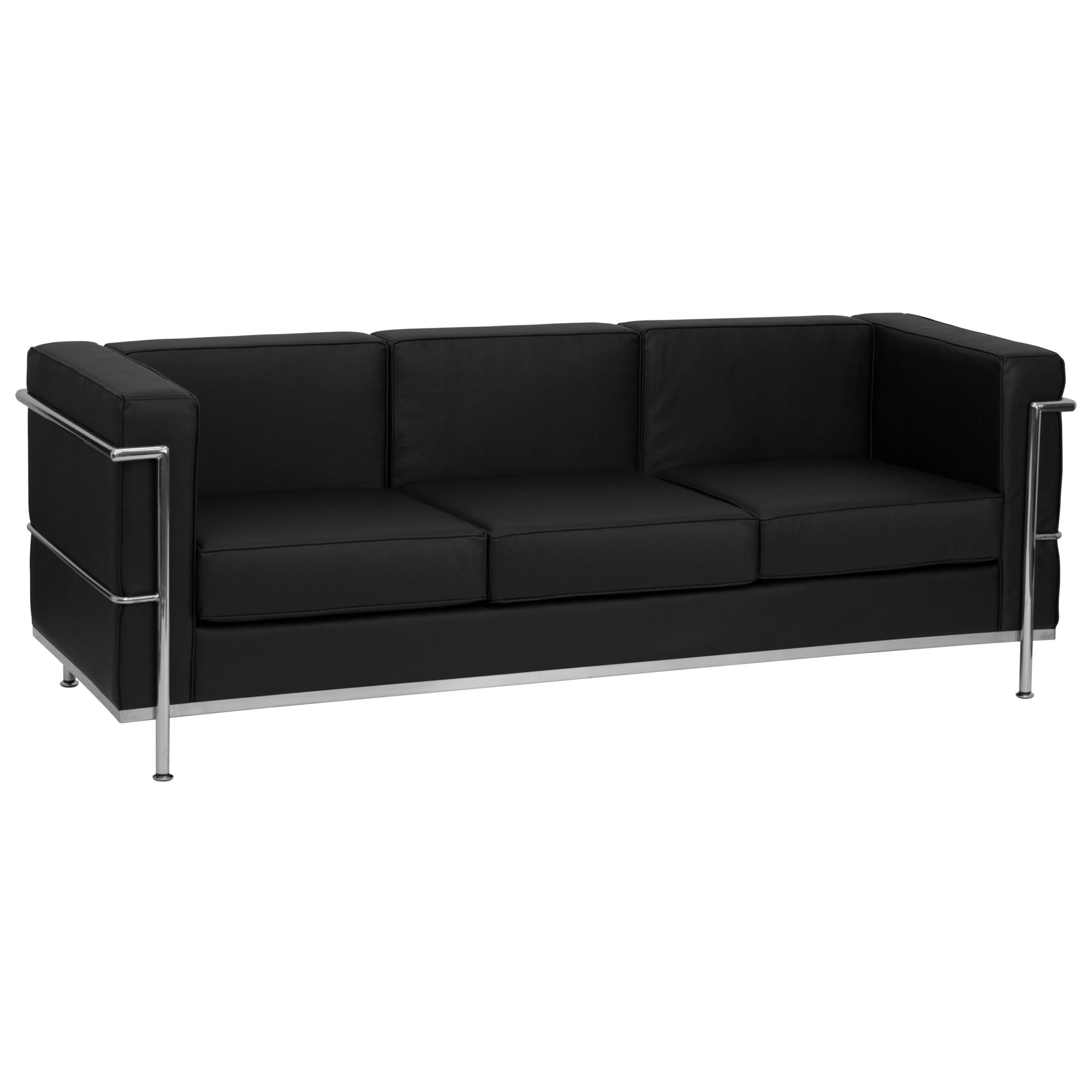 Flash Furniture, Black LeatherSoft Sofa with Double Bar Frame, Included (qty.) 1 Model# ZBREG8103SOFBK
