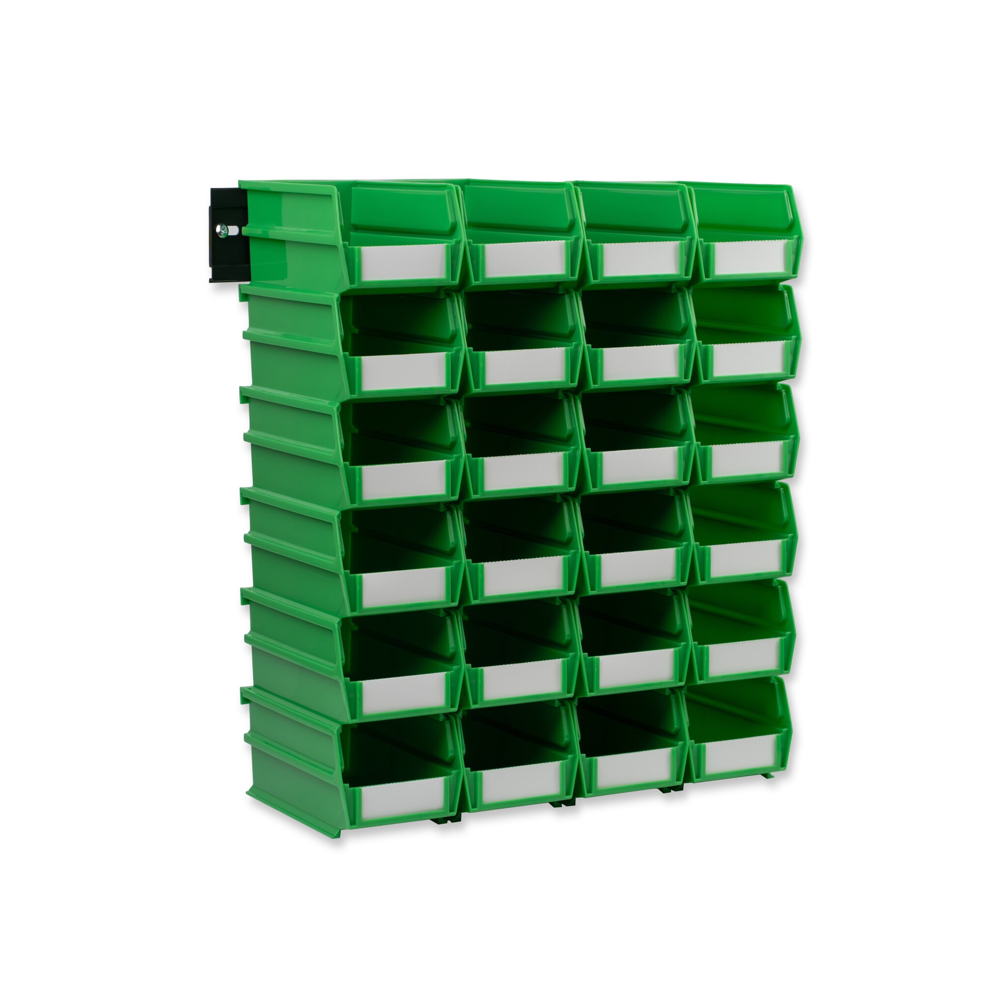 Triton Products, LocBin Hanging and interlocking Bins, Height 3 in, Width 4.125 in, Bins Included (qty.) 24 Model# 3-220GRNWS