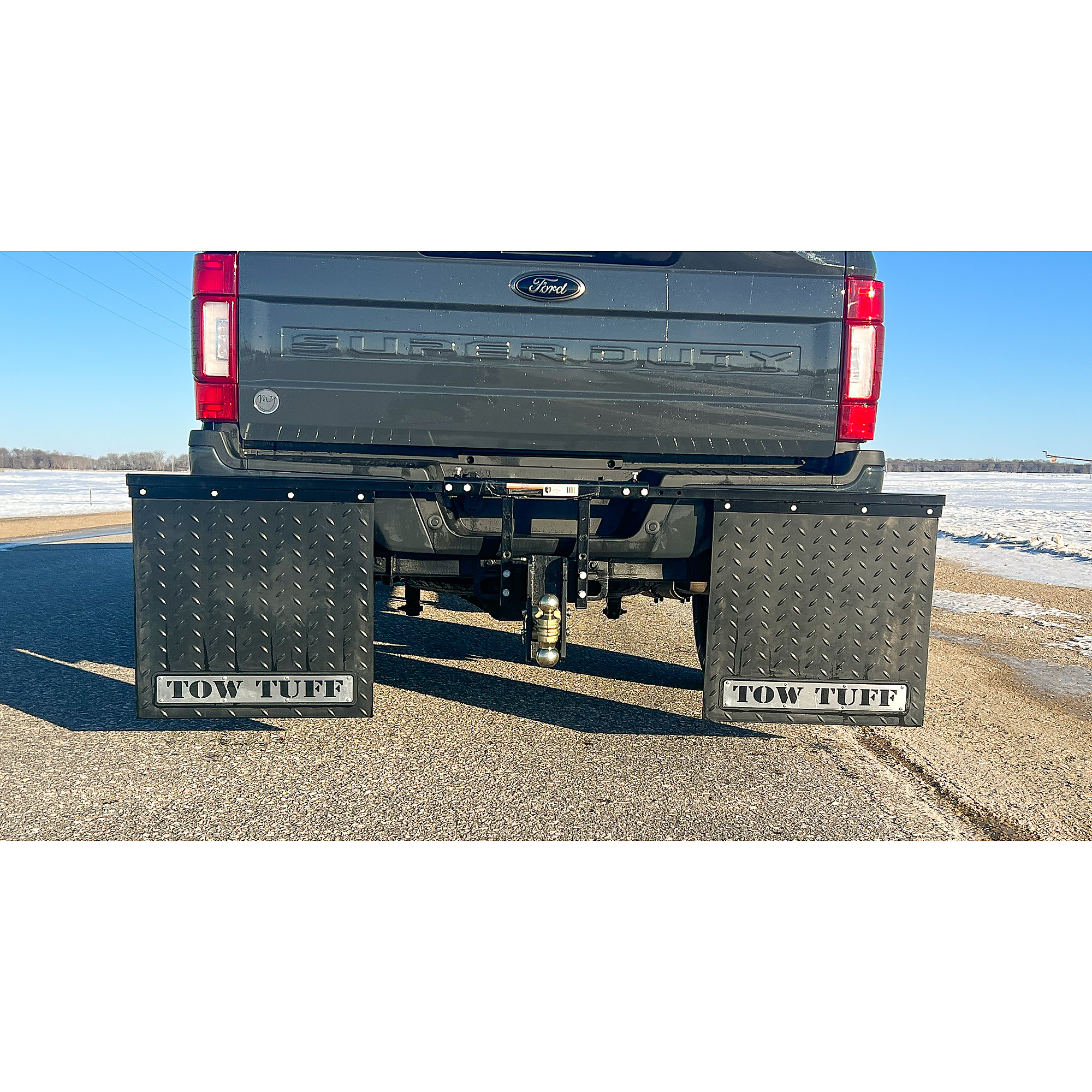Tow Tuff, UniversalMounts Mud Flaps for Towing, Material Steel/Rubber