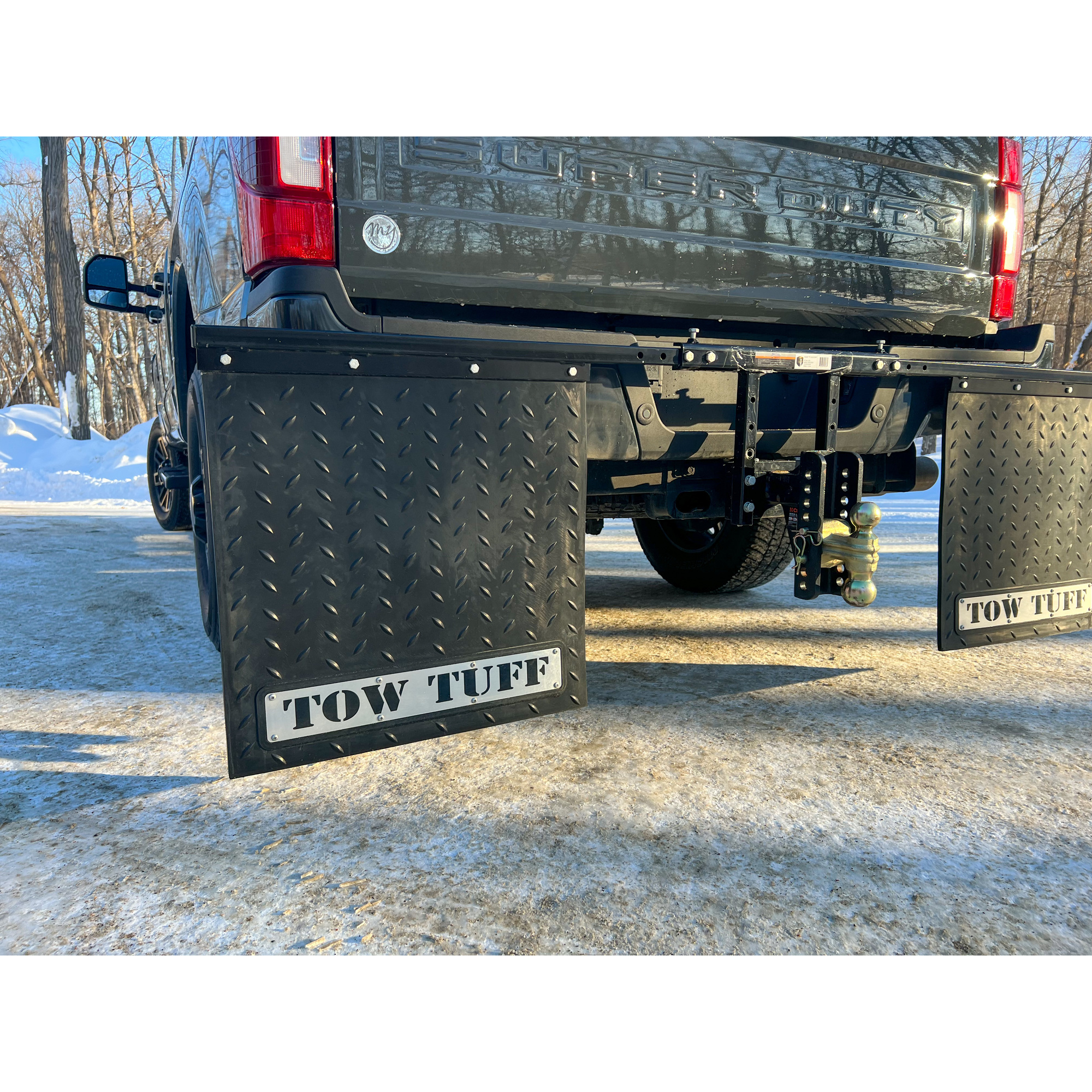 Tow Tuff, UniversalMounts Mud Flaps for Towing, Material Steel/Rubber