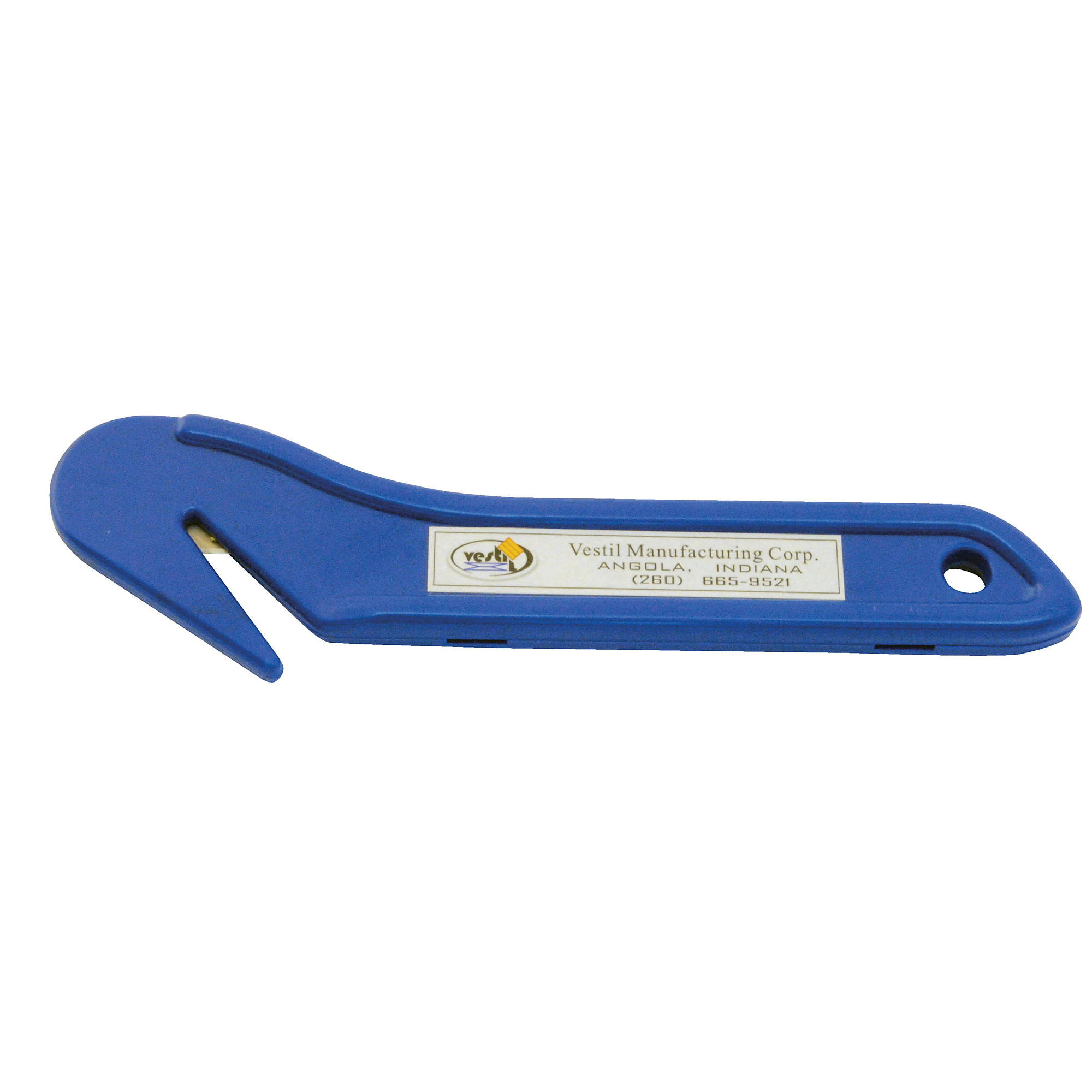 Vestil High-Density Plastic Stretch Wrap Film Knife - Blue, Pocket Size, Model# SW-KNIFE