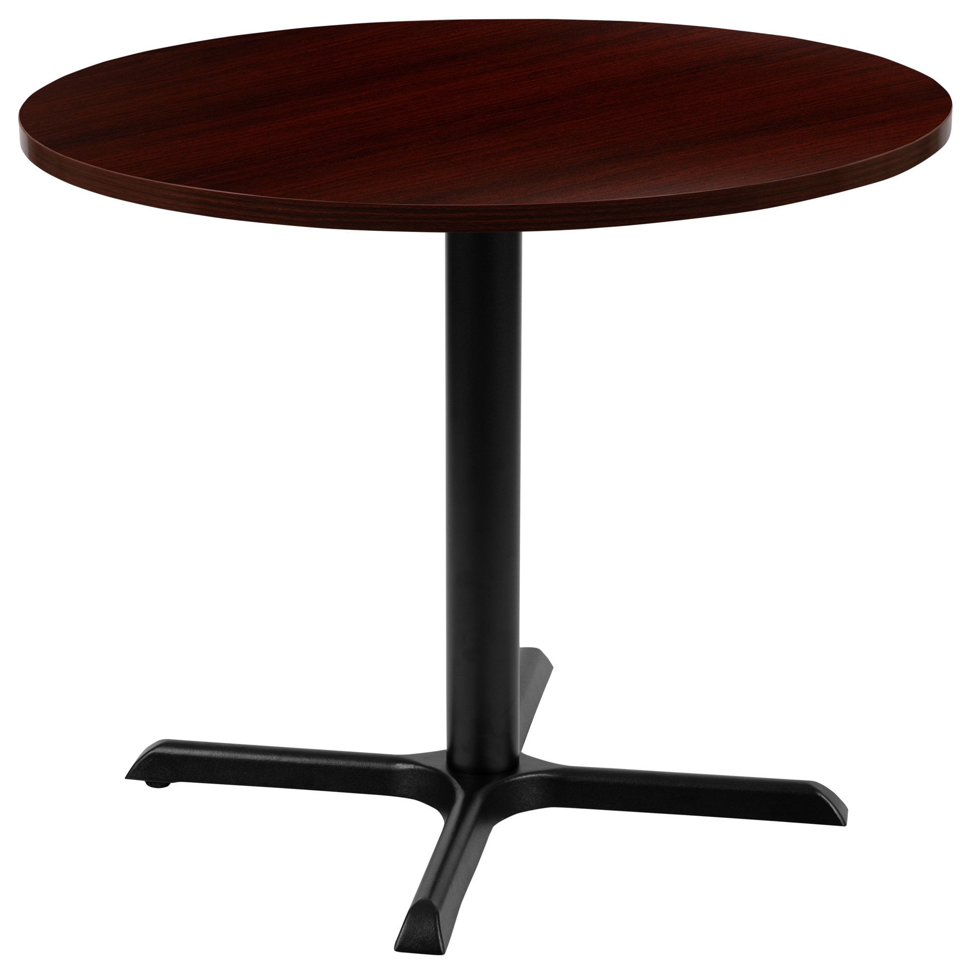 Flash Furniture, 36in. Round Conference Table in Mahogany, Height 30 in, Width 35.5 in, Length 35.5 in, Model# GCMBLK15MHG