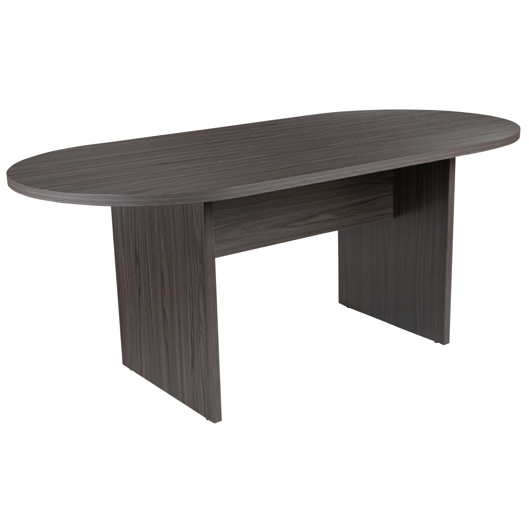 Flash Furniture, 6ft. (72in.) Oval Conference Table-Rustic Gray, Height 29.5 in, Width 35 in, Length 72 in, Model# GCTL1035GRY