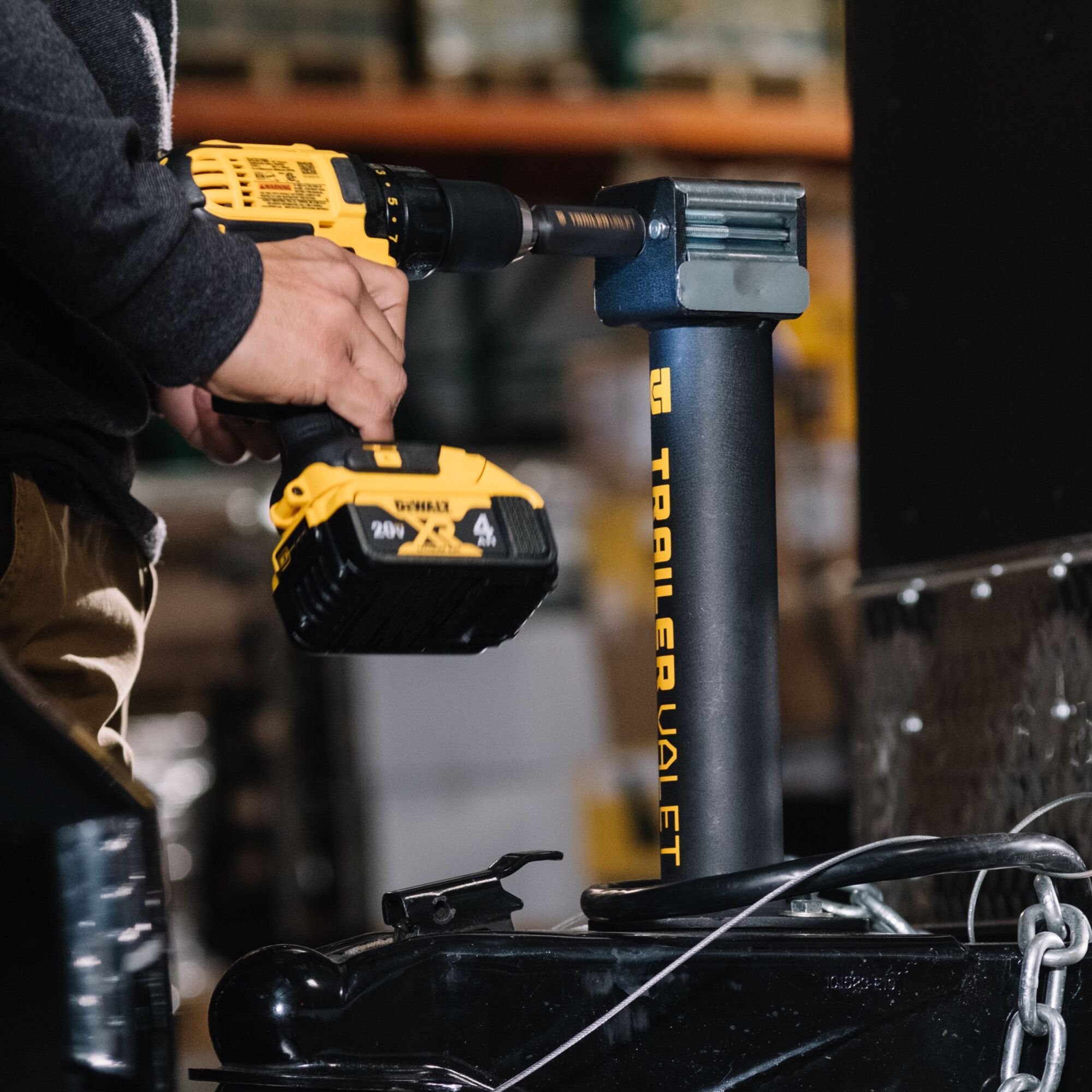 5000 Lb A-Frame Trailer Jack With Drop Leg - 25" Lift, Cordless Drill Compatible For RV & Utility Trailers