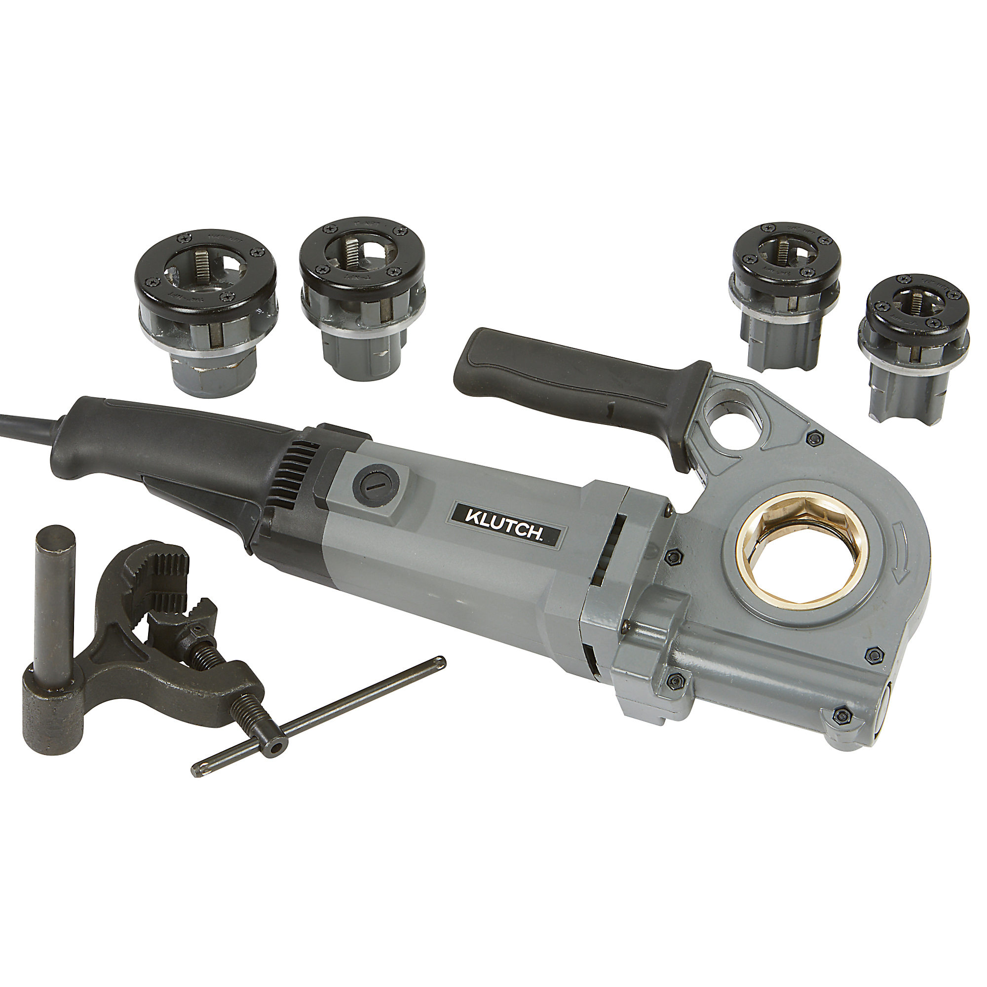 Klutch Electric Pipe Threader, Portable, 12 Amps, Includes 4 Dies