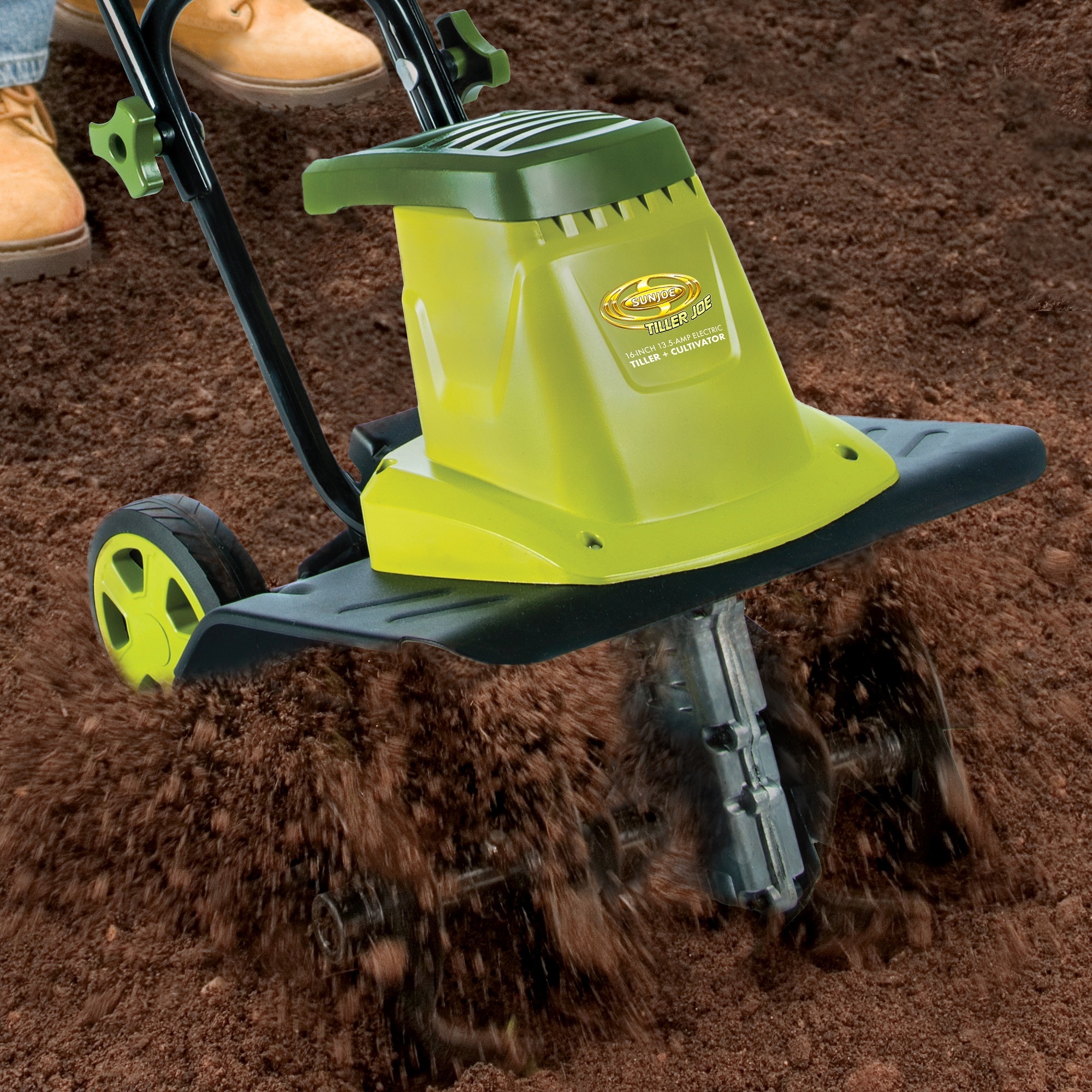 SunJoe, 13.5 Amp Electric Garden Tiller/Cultivator-16in., Max. Working  Width 16 in, Engine Displacement cc, Model# TJ604E Northern Tool