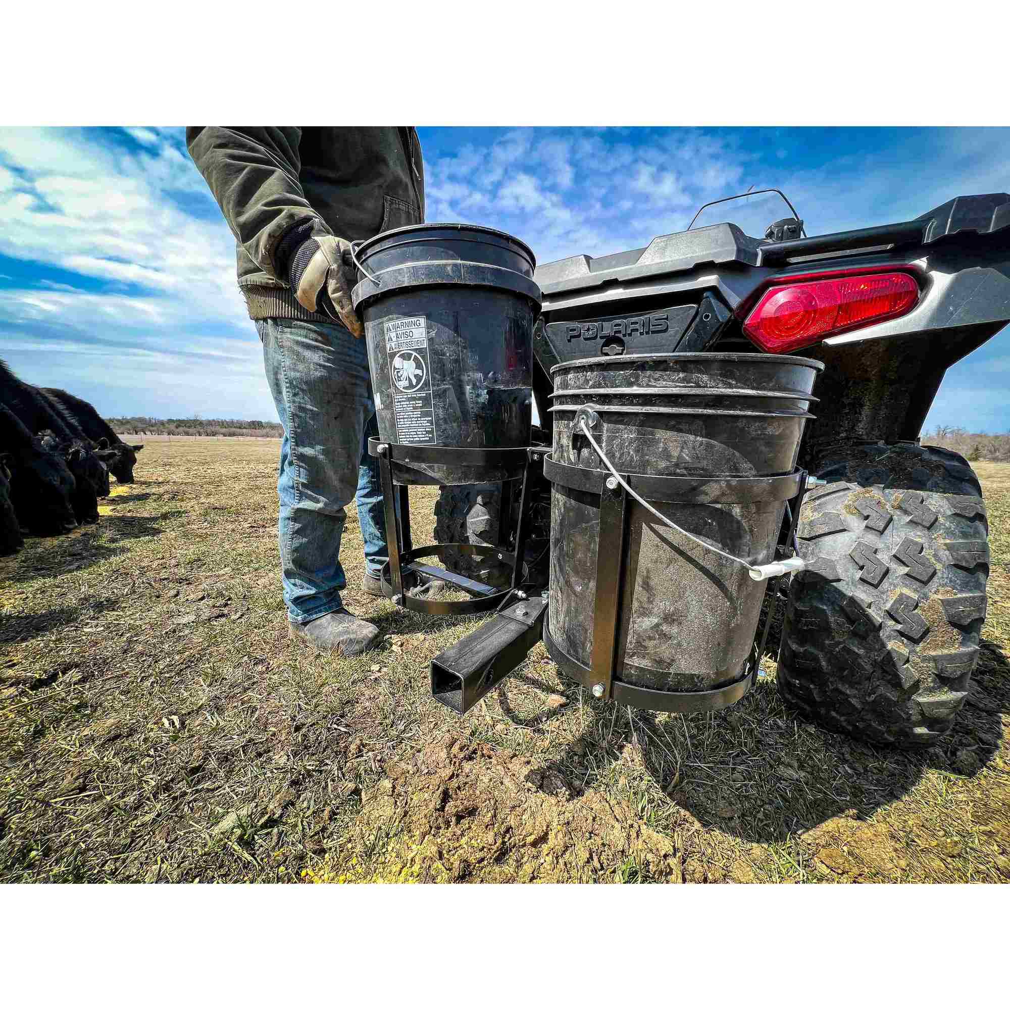 Outdoor Tuff, ATV Pail Carrier, Capacity 150 lb, Model OTF02RMPH