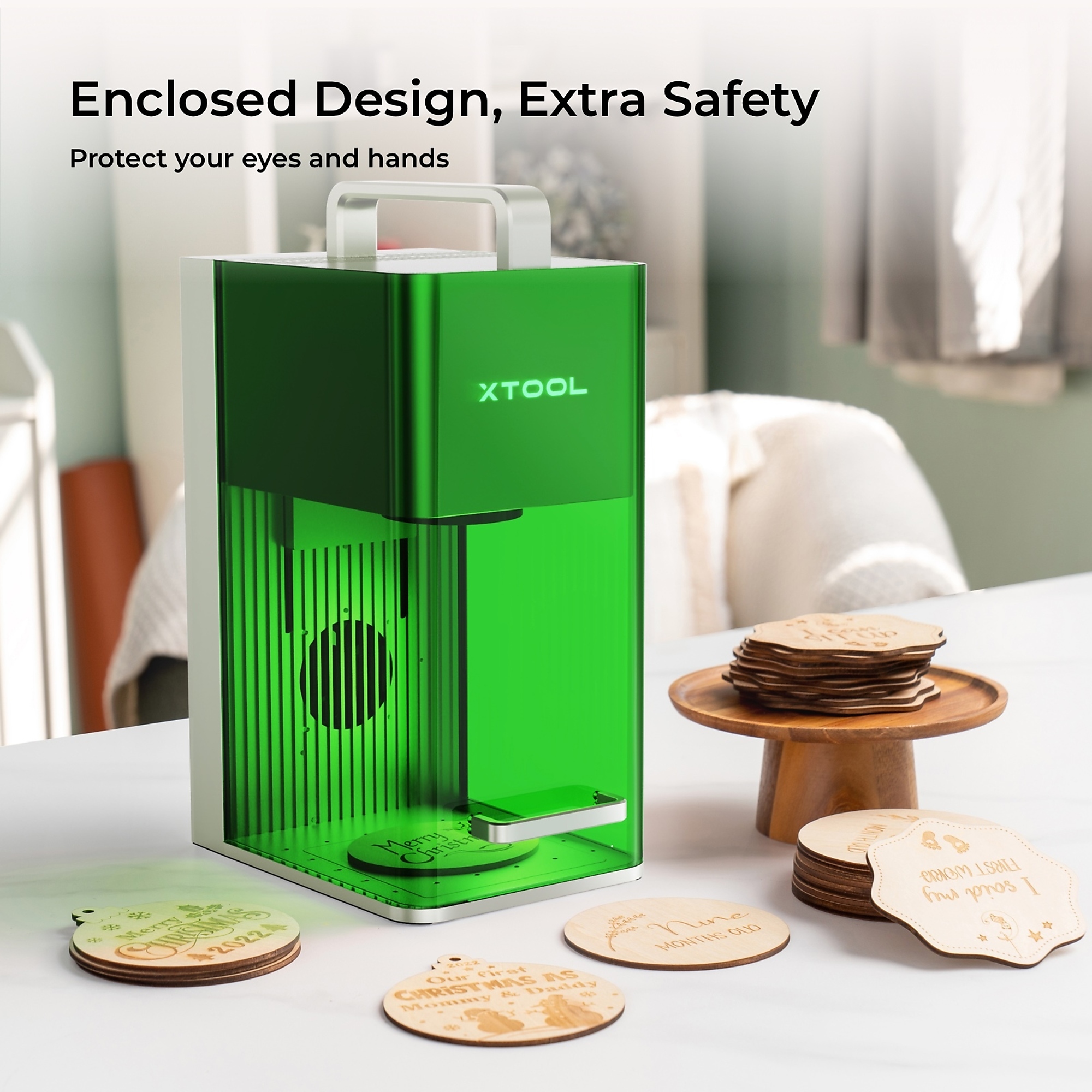 xTool, Laser Cutter and Engraver, 10w, 4000mm/s, Working Width 12.99 in, Working Length 16.73 in, Laser Power 10 W, Model# xTool F1 Standalone