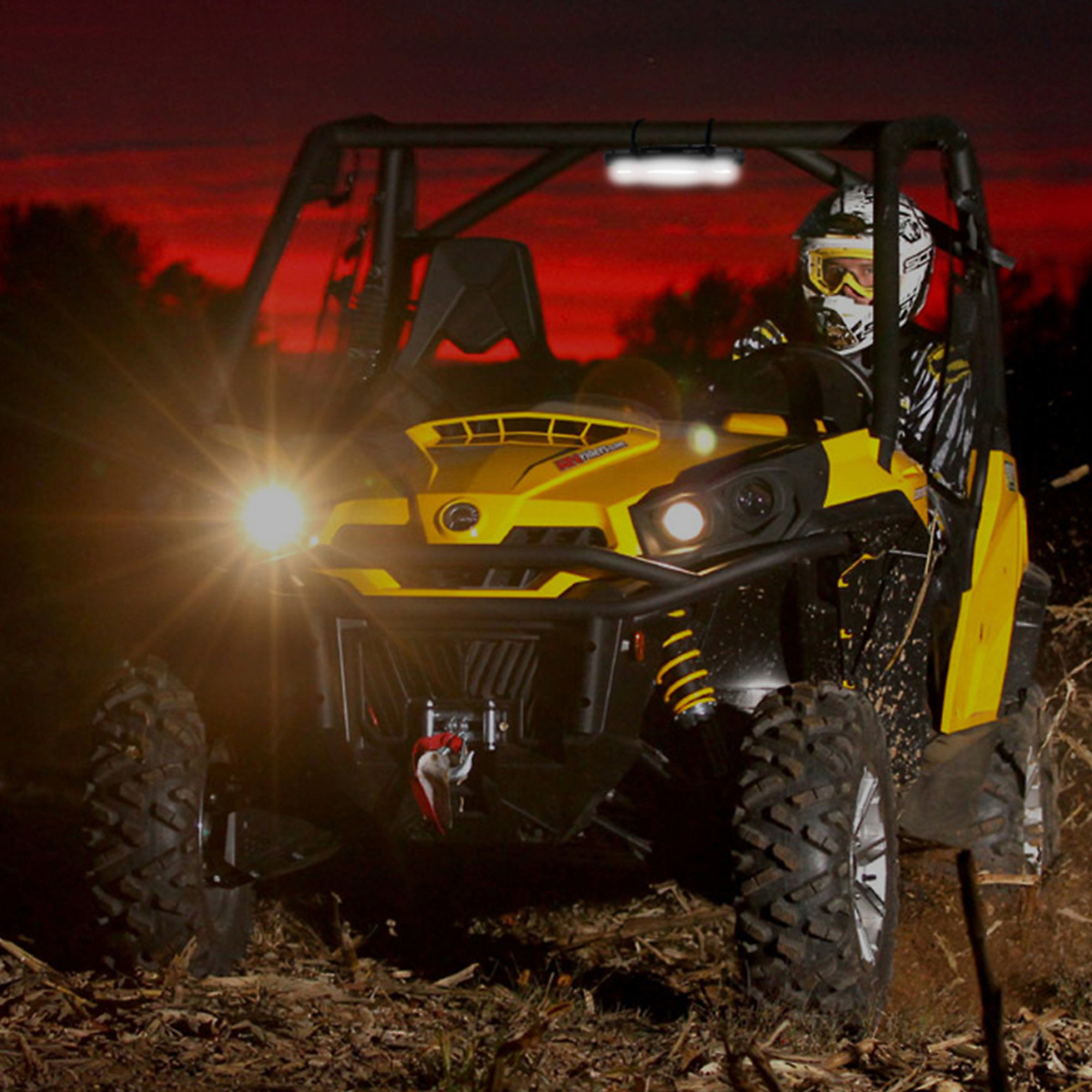Race Sport Lighting, UTV ATV Roll Bar Mount LED Flashlight, Light ...