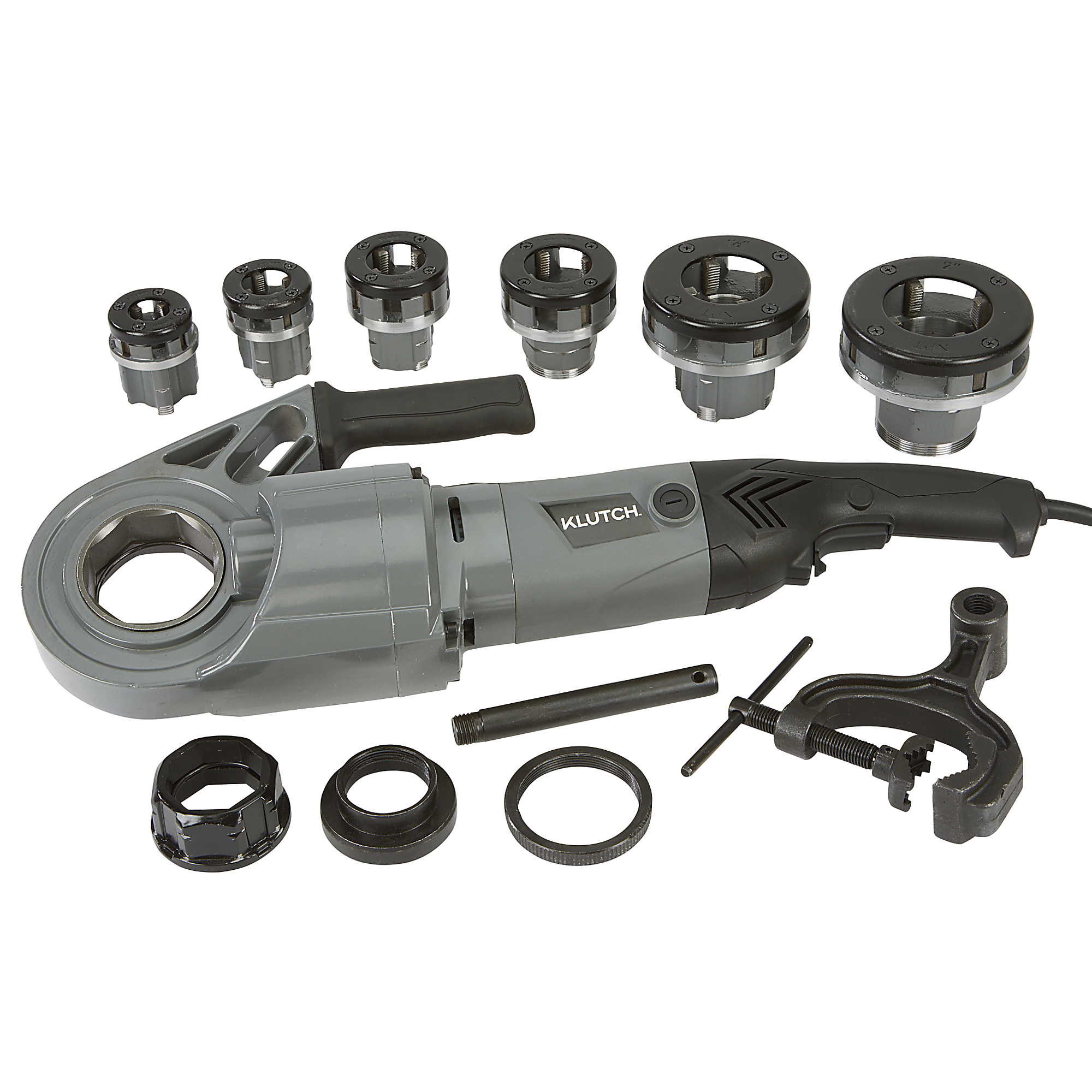 Klutch 2in. Electric Pipe Threader, Portable, 28 RPM, 10 Amps, Includes