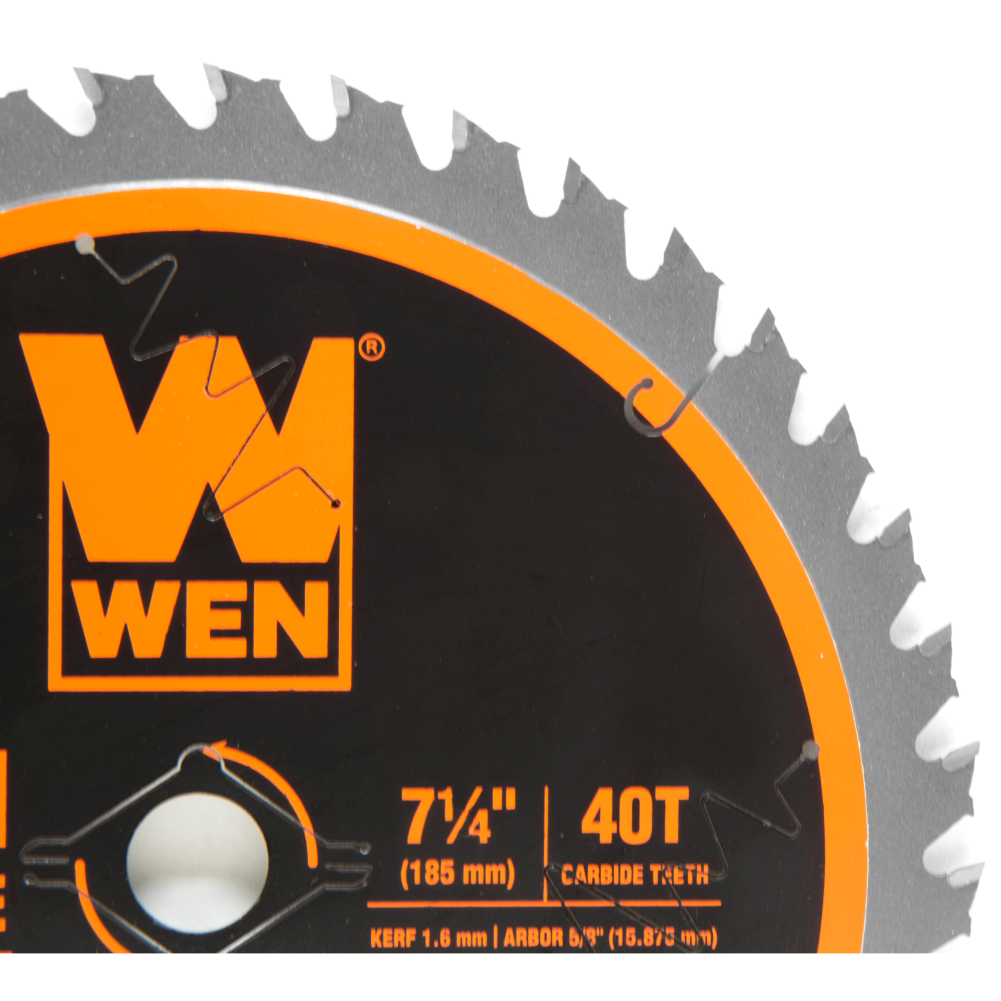 WEN, 7.25in. 40Tooth CarbideTipped Finish Saw Blade, Blade Diameter 7