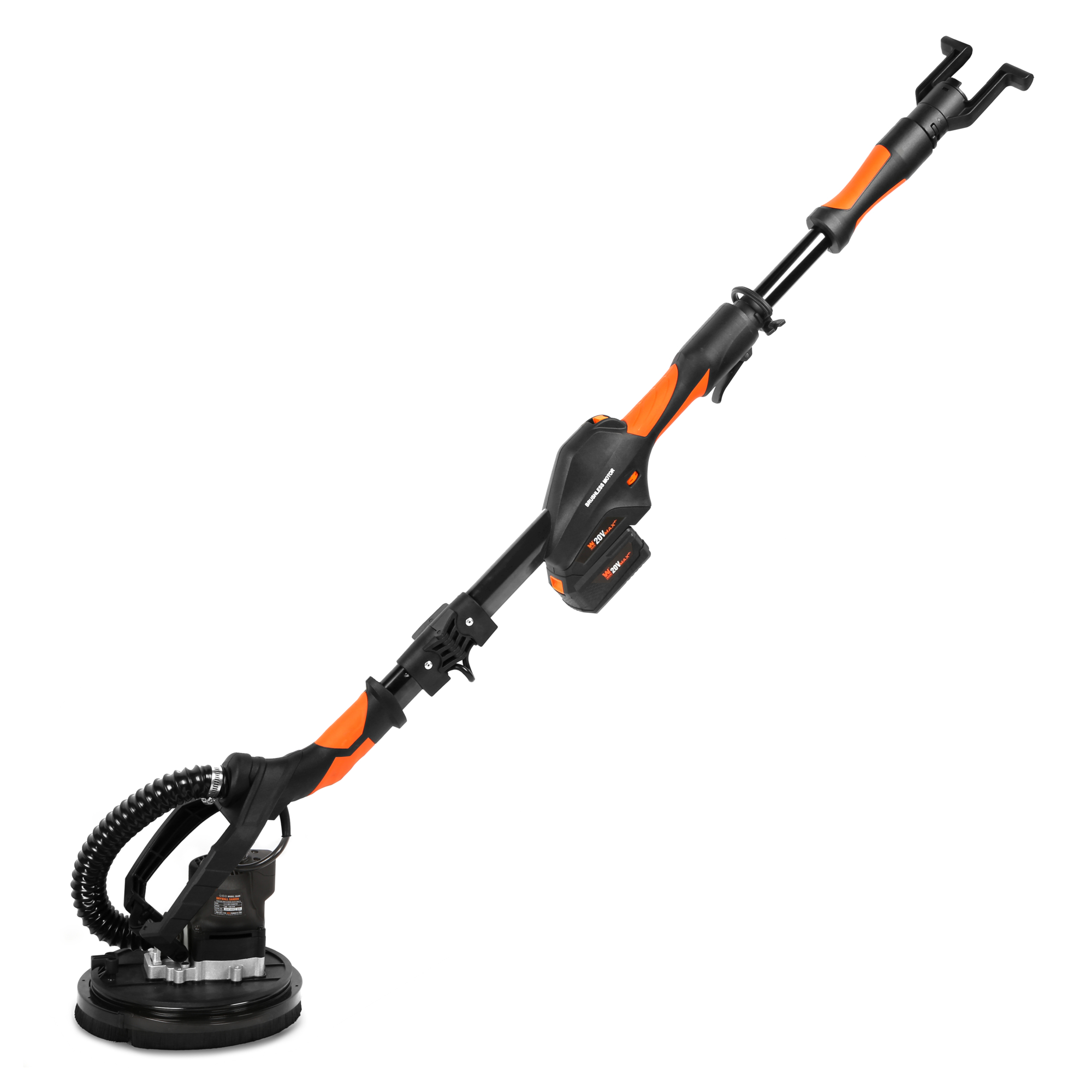 WEN 20V Max Variable Speed Cordless Brushless Drywall Sander - 9in. Pad, 1200 OPM, 15ft. Dust Hose, Model# 20409