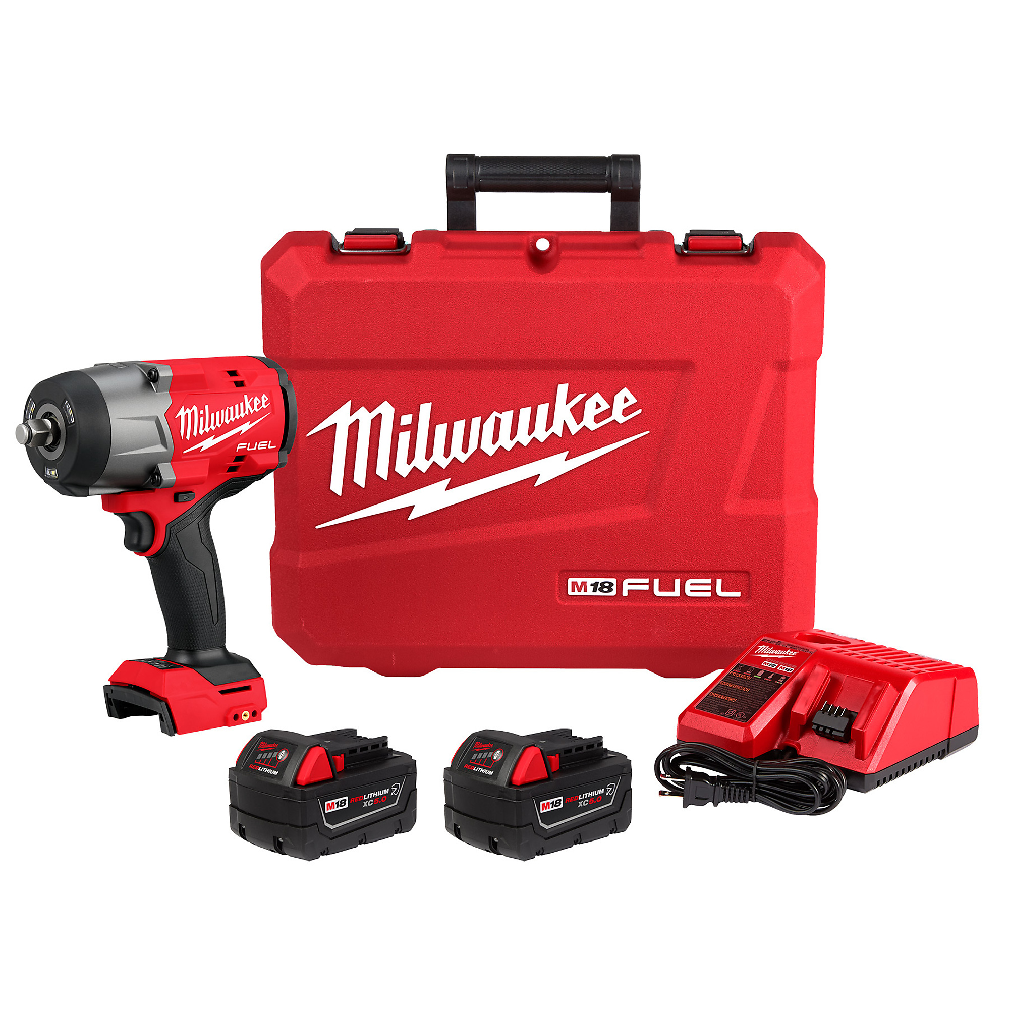 Milwaukee, M18 1/2in. High Torque Impact Wrench FrictRing Kit, Drive Size  1/2 in, Volts 18 Battery Type Lithium-ion, Model# 2967-22