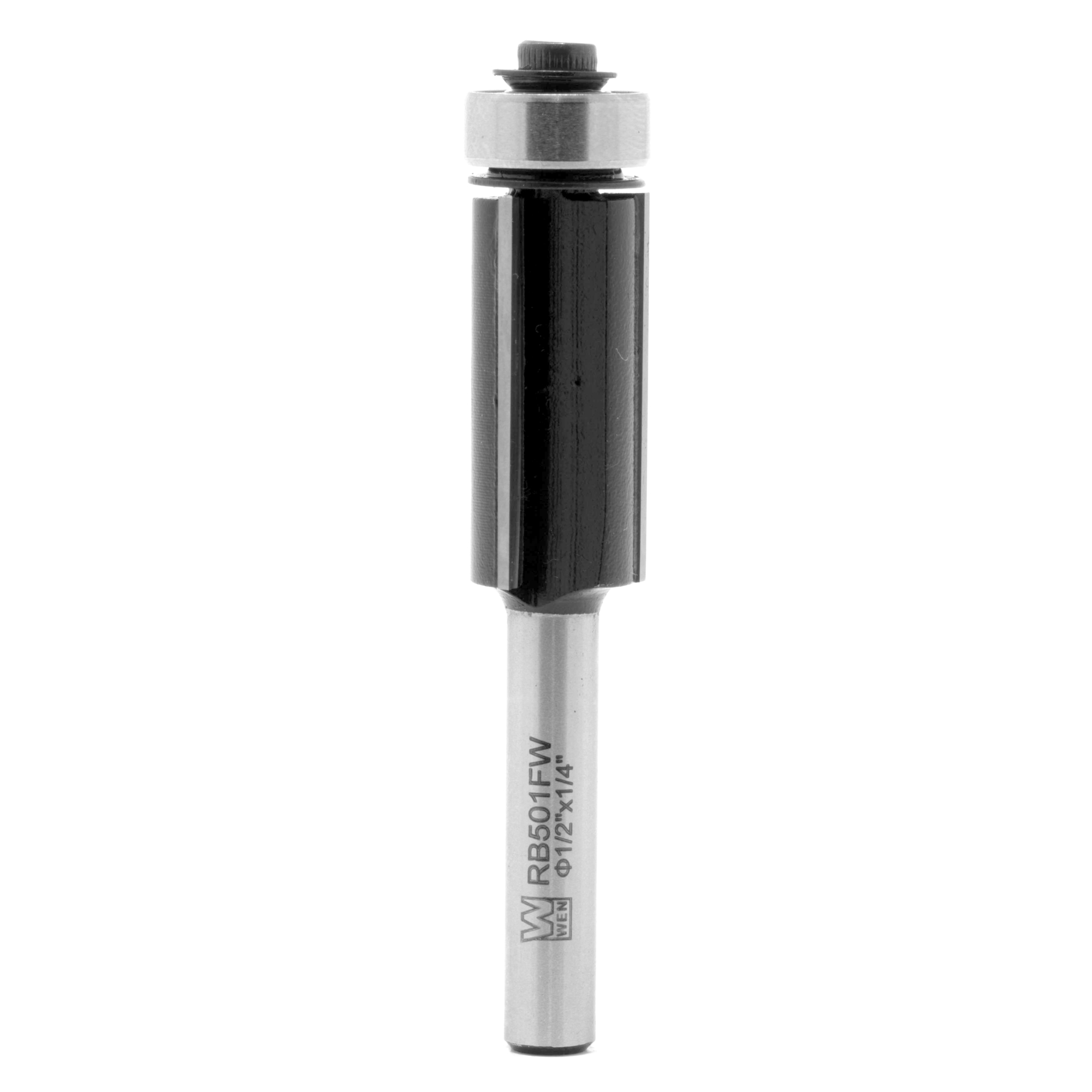 WEN, 1/2in. Flush Trim 3-Wing Carbide-Tipped Router Bit, Shank Size 1/4 ...