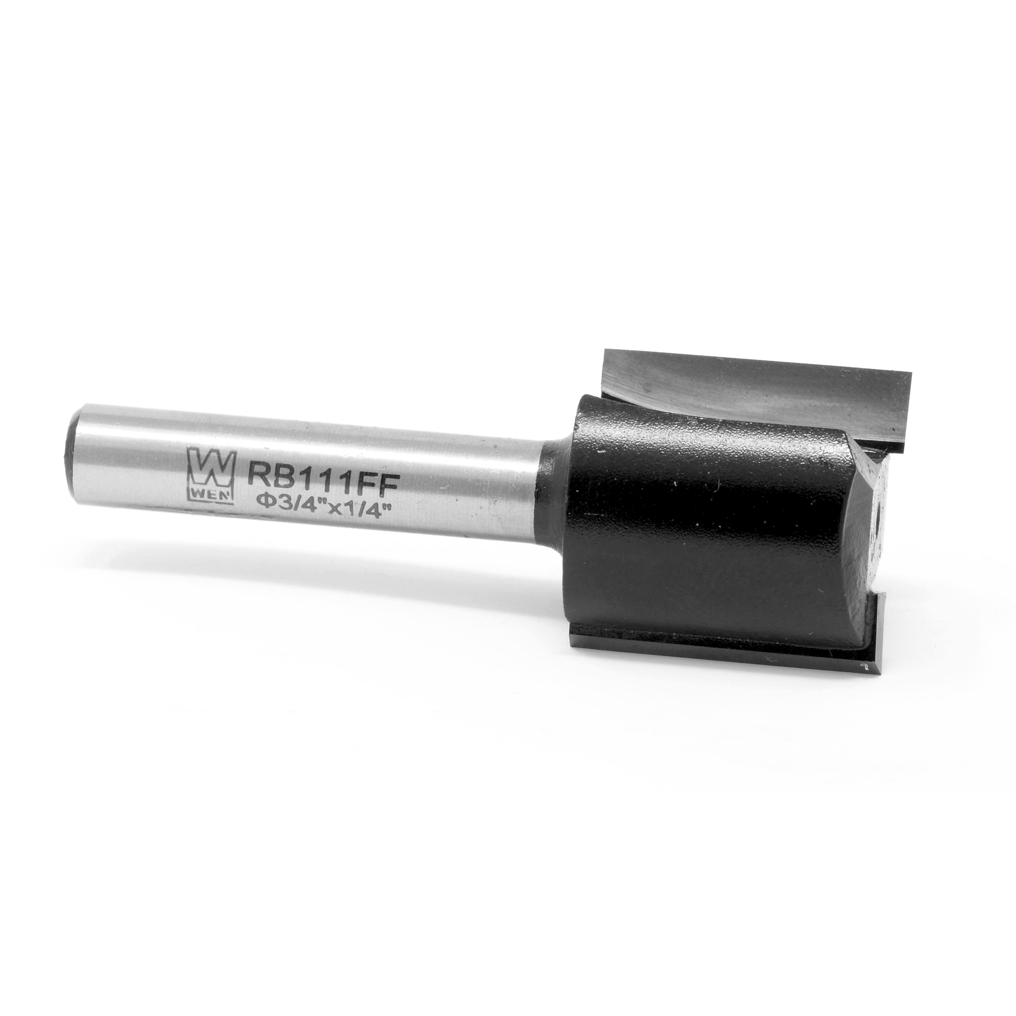 WEN 2-Flute Carbide-Tipped Router Bit - 3/4in. Straight, 1/4in. Shank, Model# RB111FF