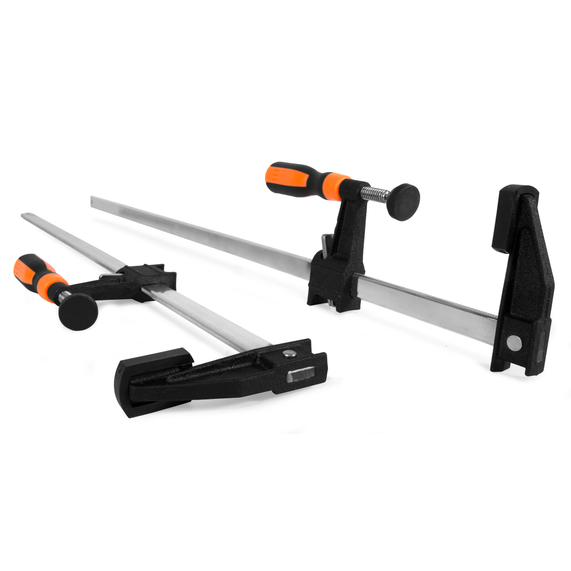 WEN Steel Bar Clamps - 24in., 2.5in. Throat, Quick-Adjust, Non-Marring Pads, 2-Pack, Model# CLF224