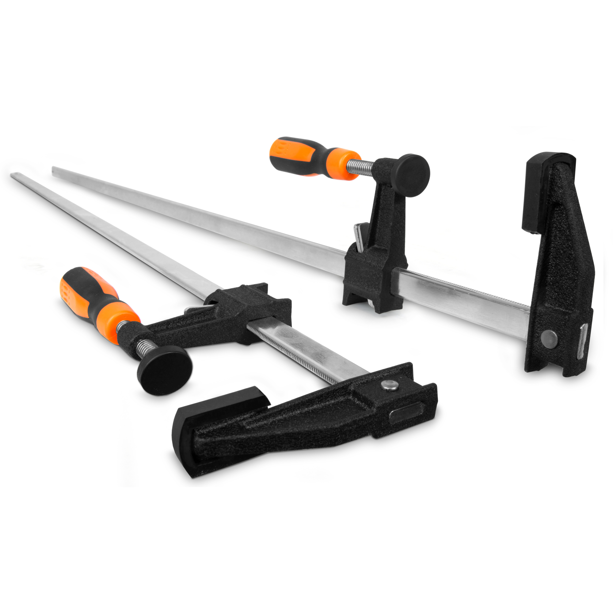 WEN Steel Bar Clamps - 36in., 2.5in. Throat, Quick-Adjust, Non-Marring Pads, 2 Pack, Model# 10236F2