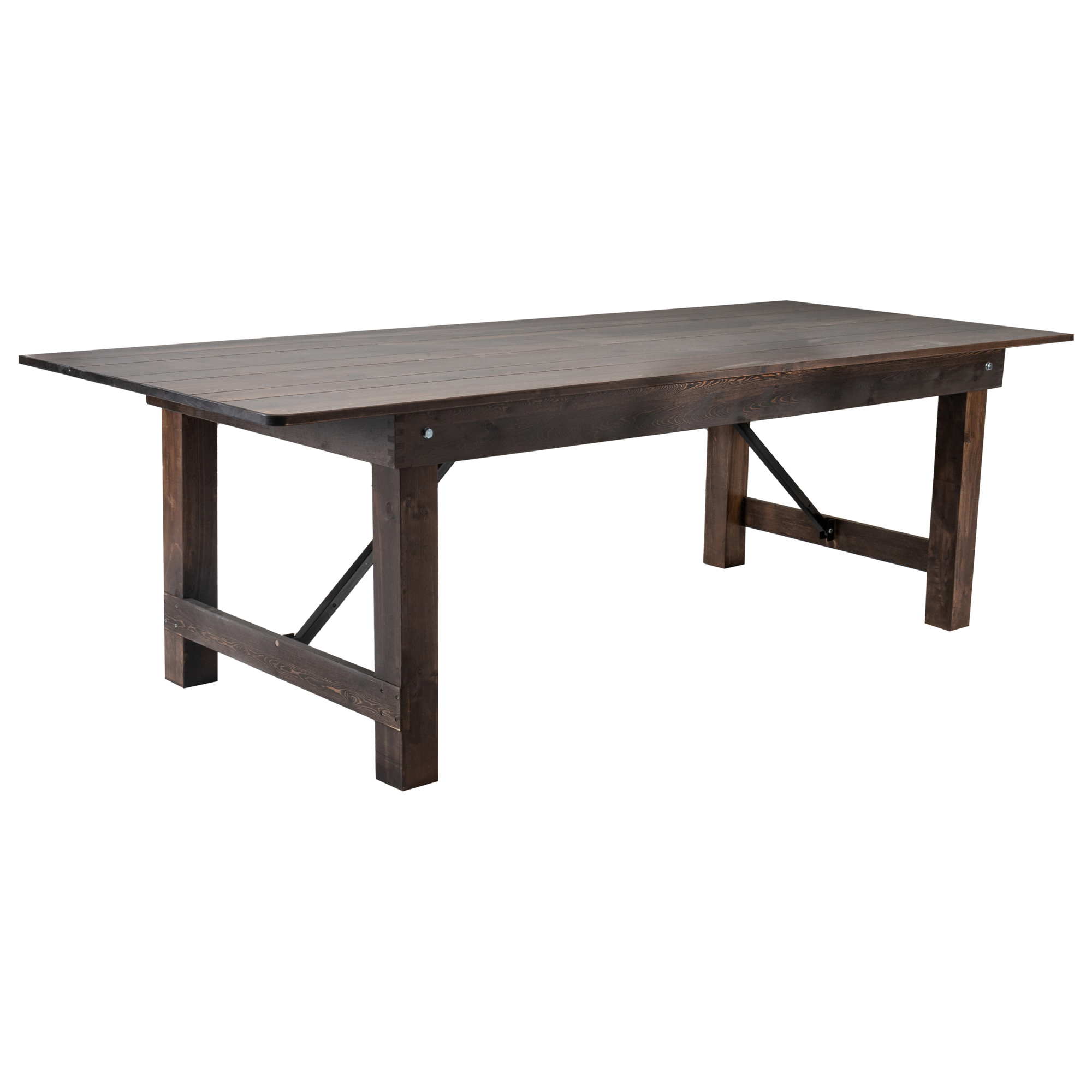 Flash Furniture, 8ft. x 40in. Mahogany Solid Pine Folding Farm Table, Height 30 in, Width 40 in, Length 96 in, Model# XAF96X40MG