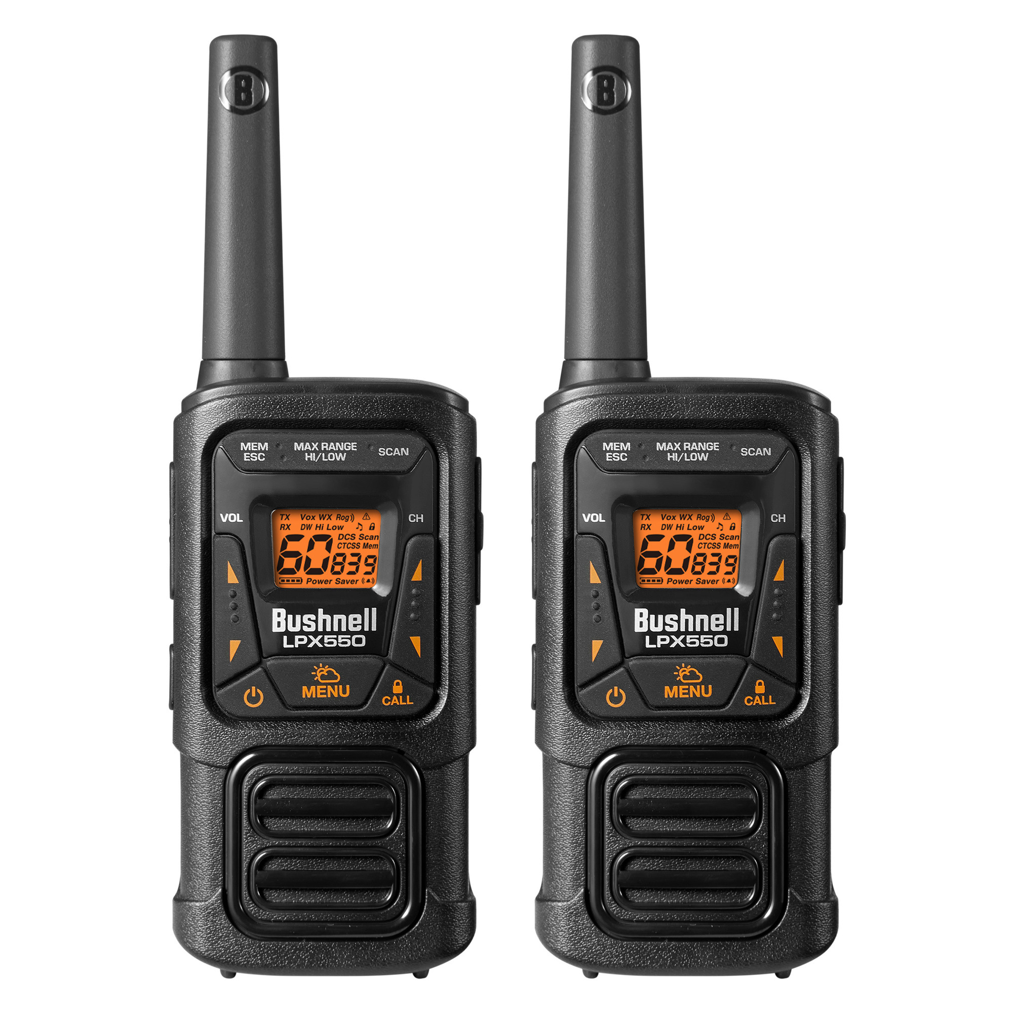 Bushnell, 2-Watt 60-Channel FRS Walkie-Talkie Pair, Range 36 mile ...