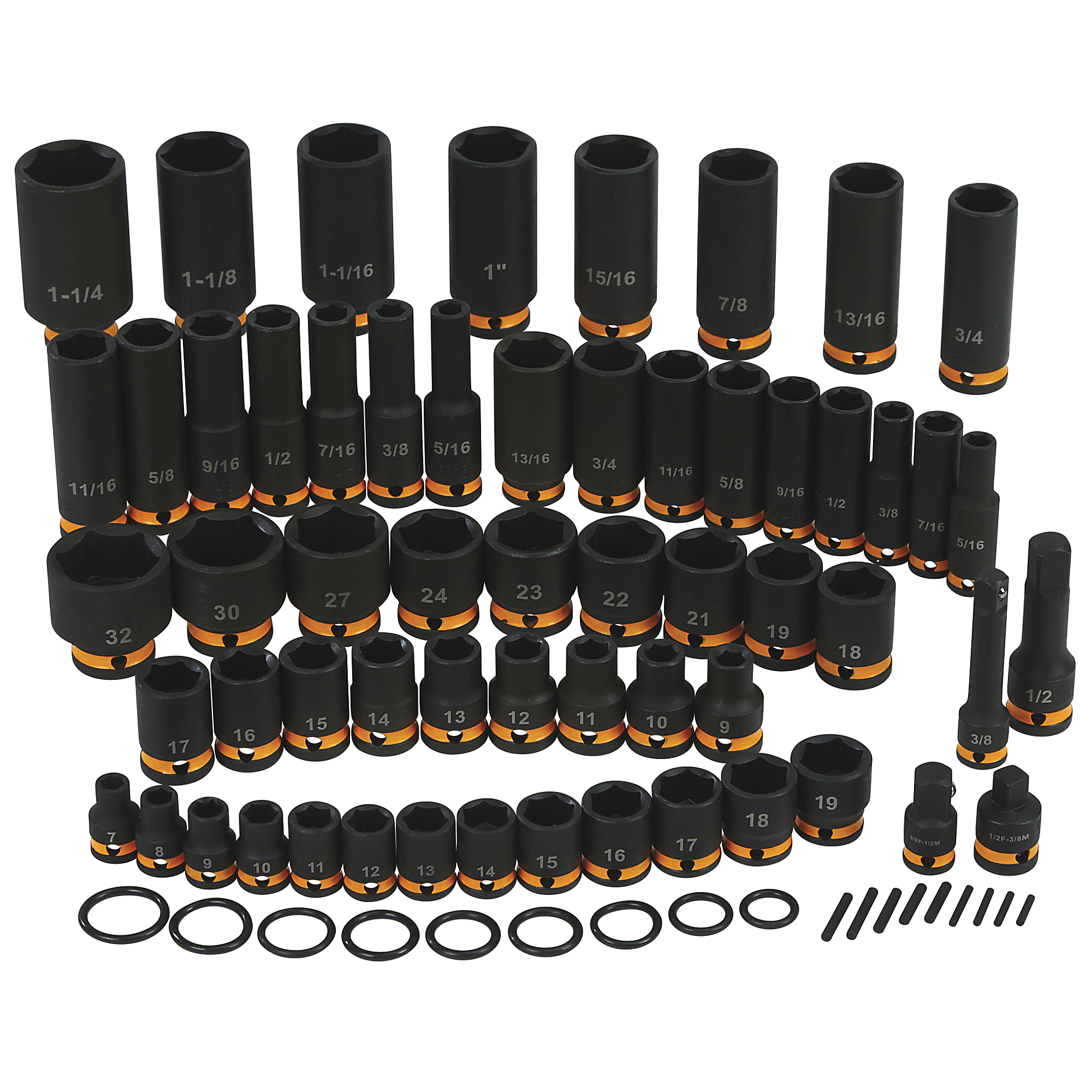 Klutch 3/8in.- and 1/2in.-Drive Chrome Molybdenum Impact