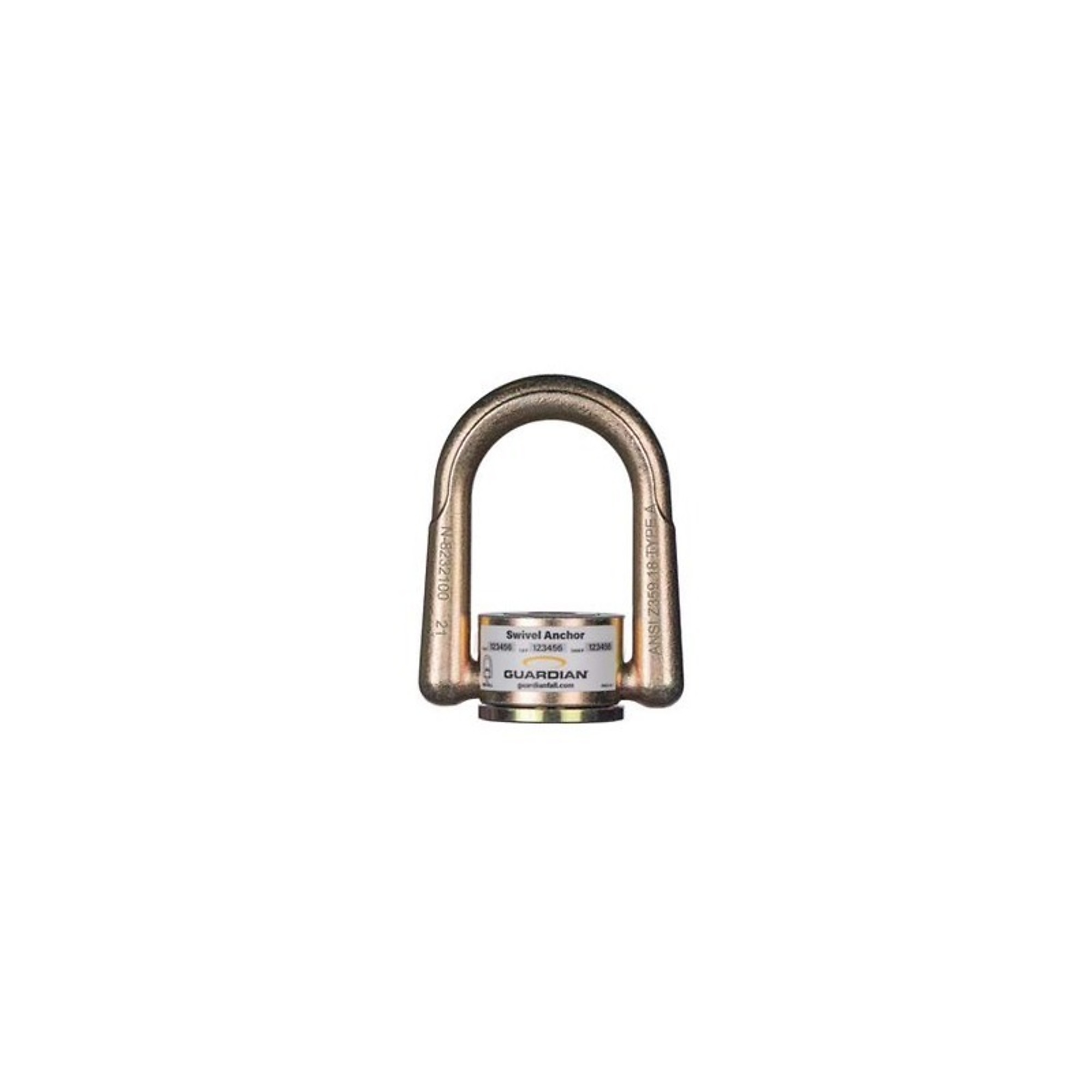 Guardian Fall Protection Swivel Anchor — 360-Degree Mobility, Full Size D-Ring, Model# 10012
