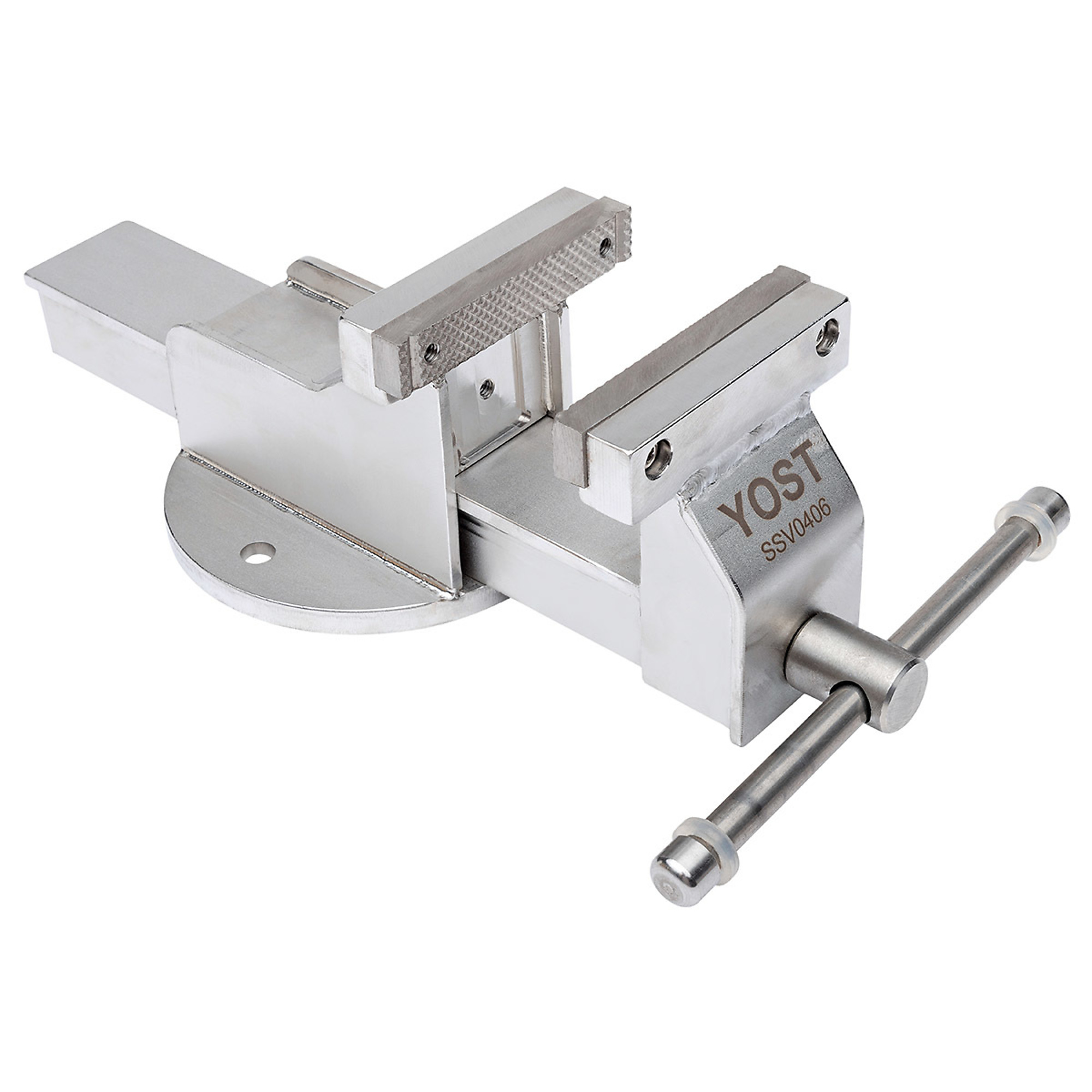 Yost Vises, 4in. Stainless Steel Vise, Jaw Width 4 in, Jaw Capacity 6 in, Material Stainless Steel, Model# SSV-0406N
