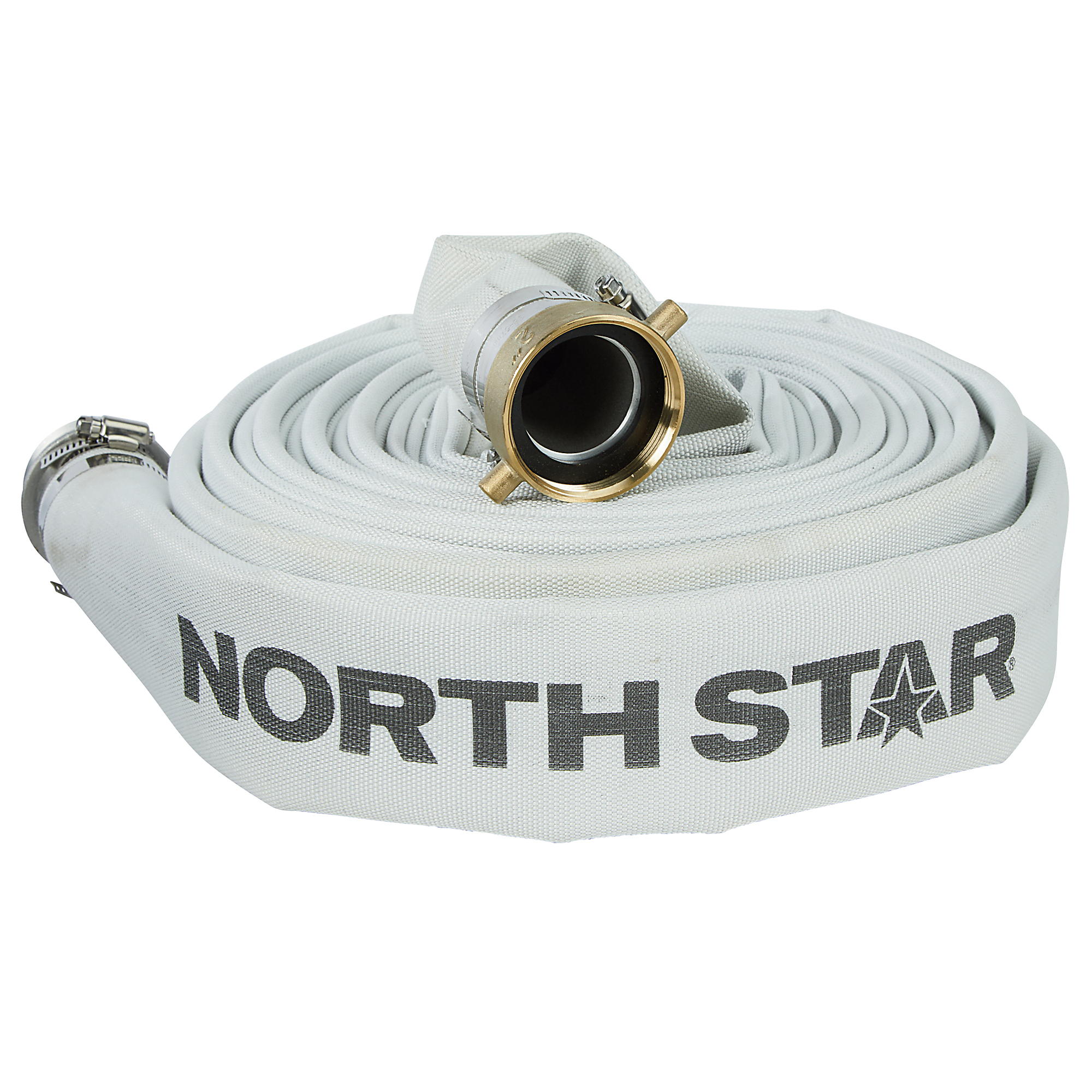 NorthStar Water Pump Mill Discharge Hose, 2in. x 50ft. Max. PSI 250, Industrial-Grade Aluminum Couplings
