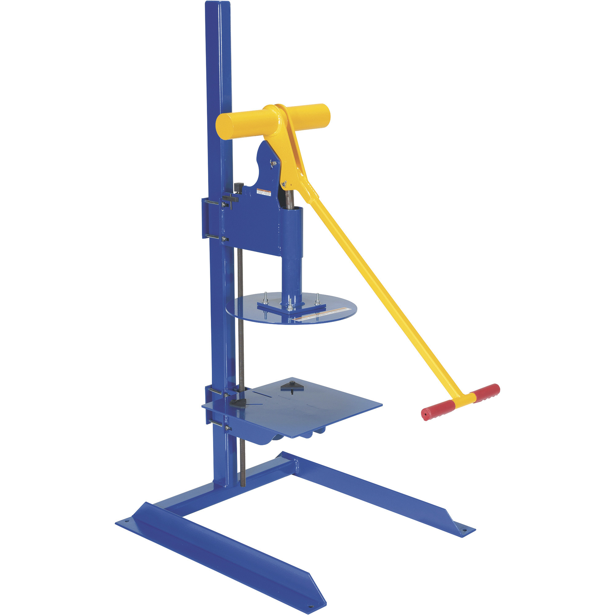 Vestil Pail Lid Closing Press Machine - 5-Gallon Capacity, Steel, Powder-Coat Finish, Model# PLC-P-FM