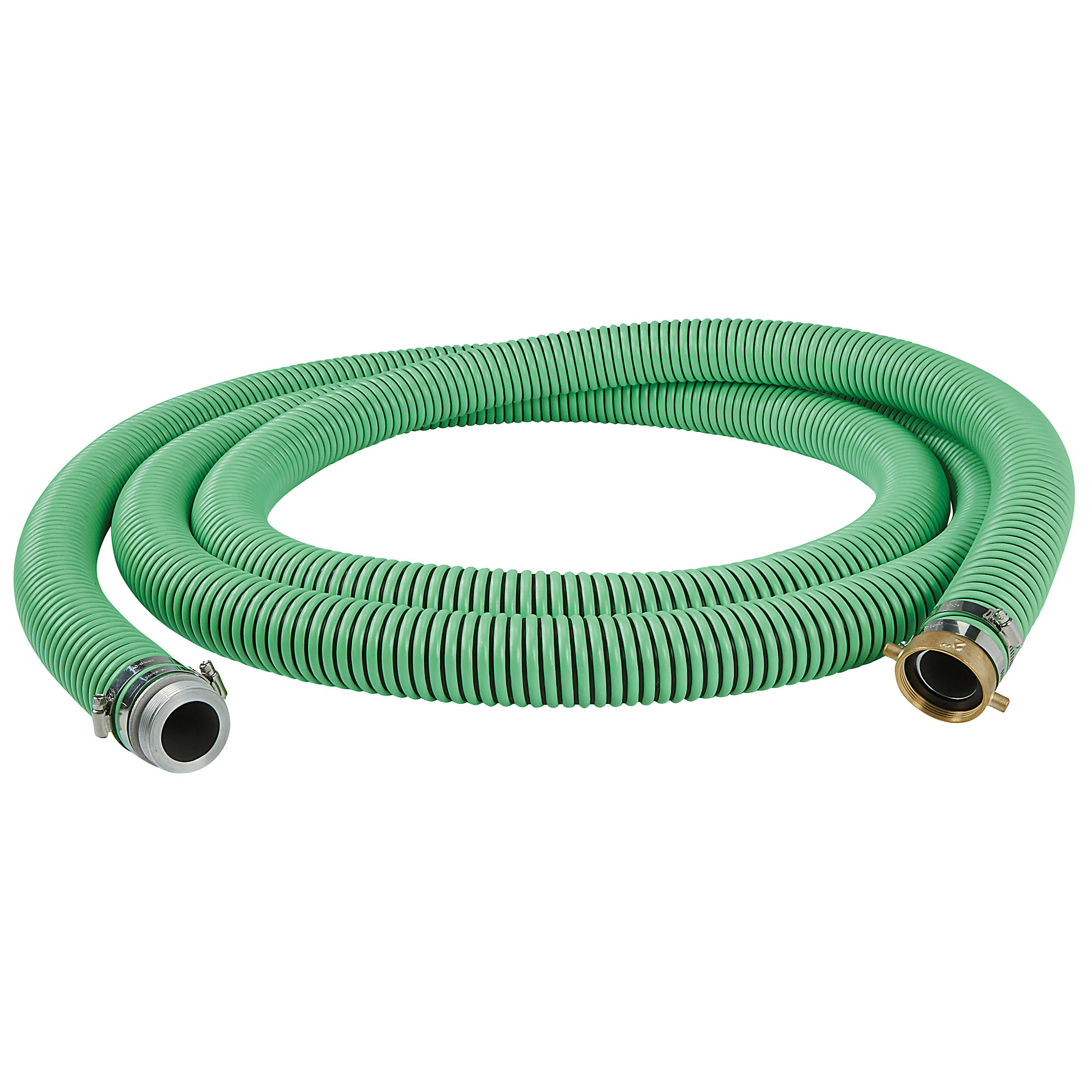 NorthStar Water Pump Suction Hose, 2in. x 20ft., 60 Max. PSI, EPDM Rubber, Industrial-Grade Aluminum Couplings