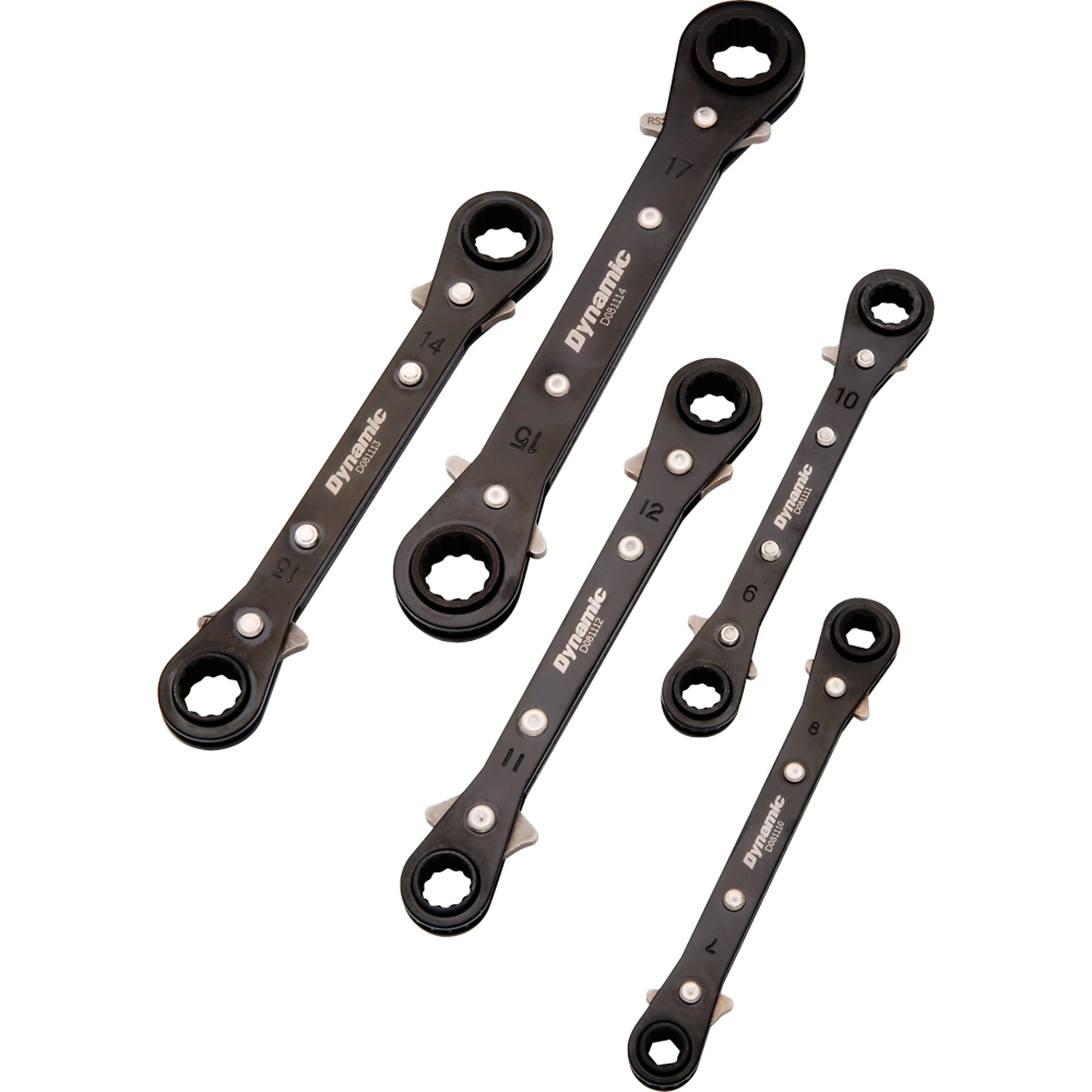 Dynamic Tools, 5 Piece Metric Double Box Ratcheting Wrench Set, Model# D081204