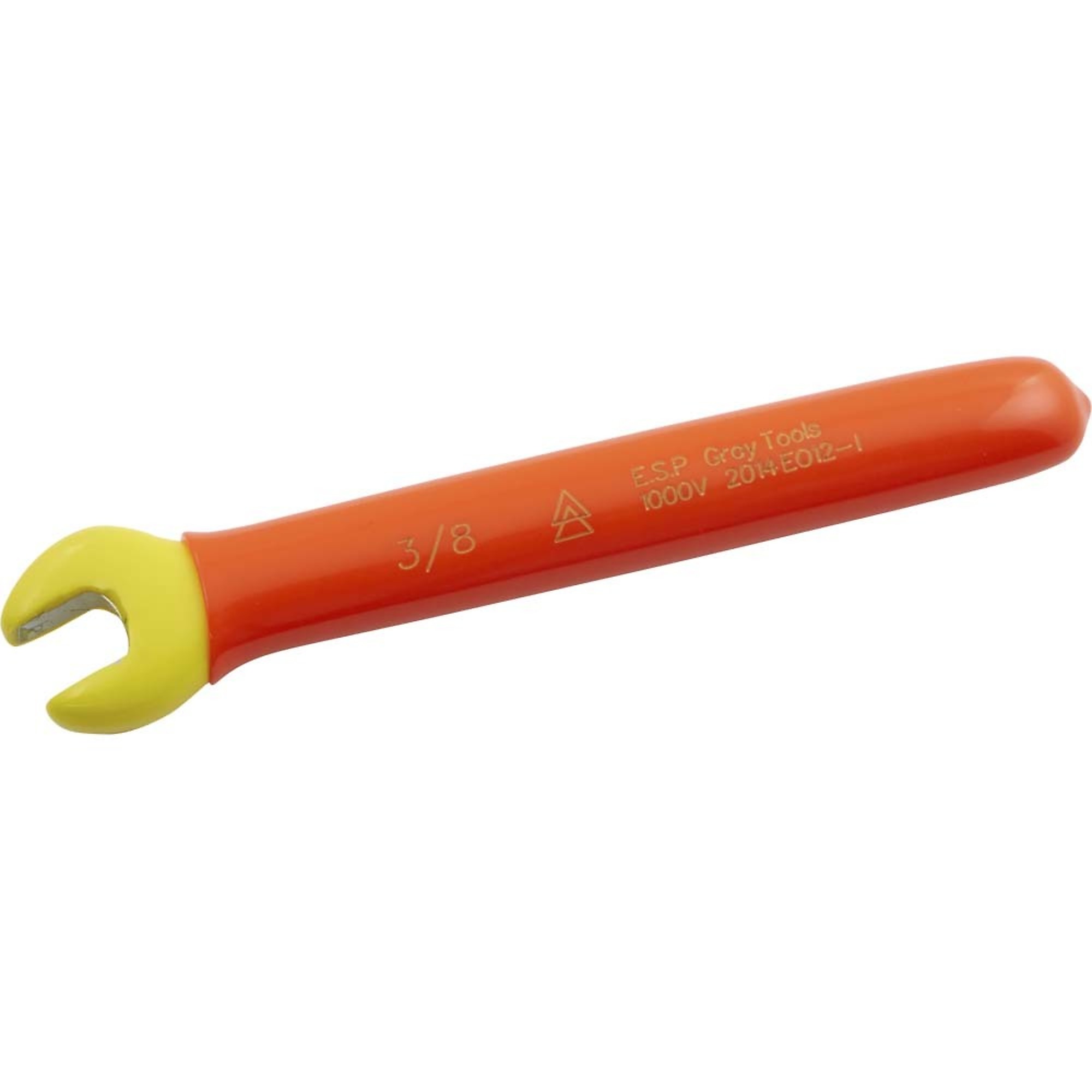Gray Tools, Open End Wrench. 3/8ft.', 1000V Insulated, Model# E012-I