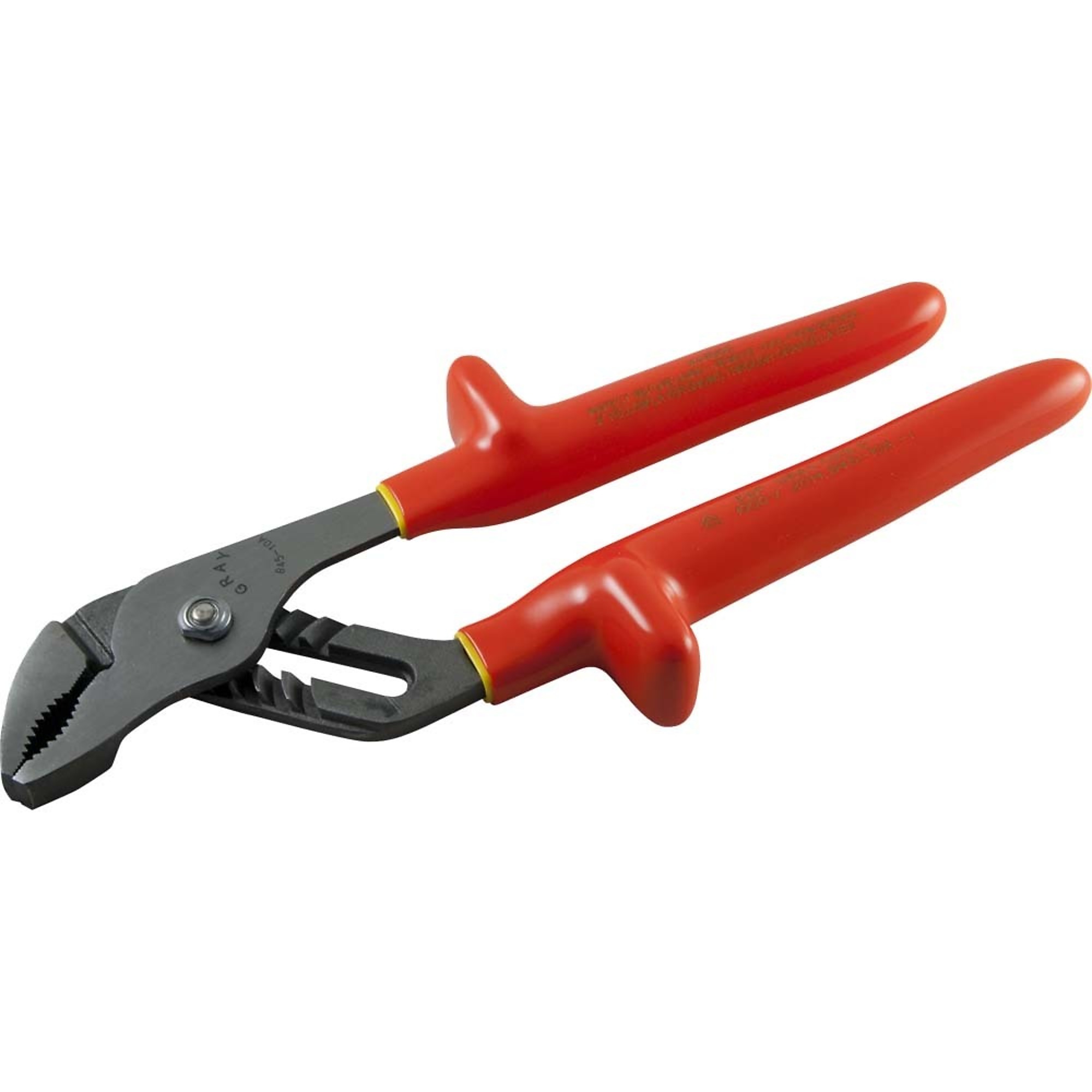 Gray Tools, 10-1/4in. Tongue Groove Slip Joint Plier Insulated, Pieces (qty.) 1 Material Alloy Steel, Jaw Capacity 1.5 in, Model# B45-10A-I
