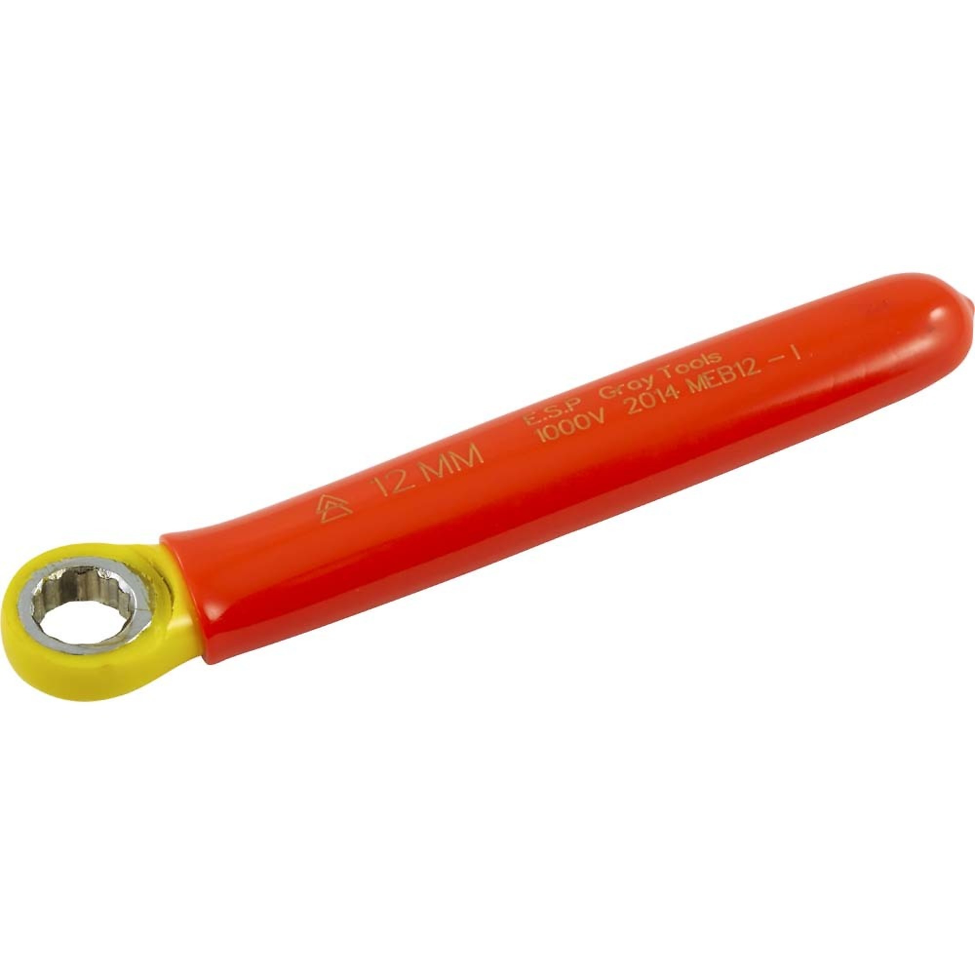 Gray Tools, Box End Wrench 12mm, 1000V Insulated, Model# MEB12-I