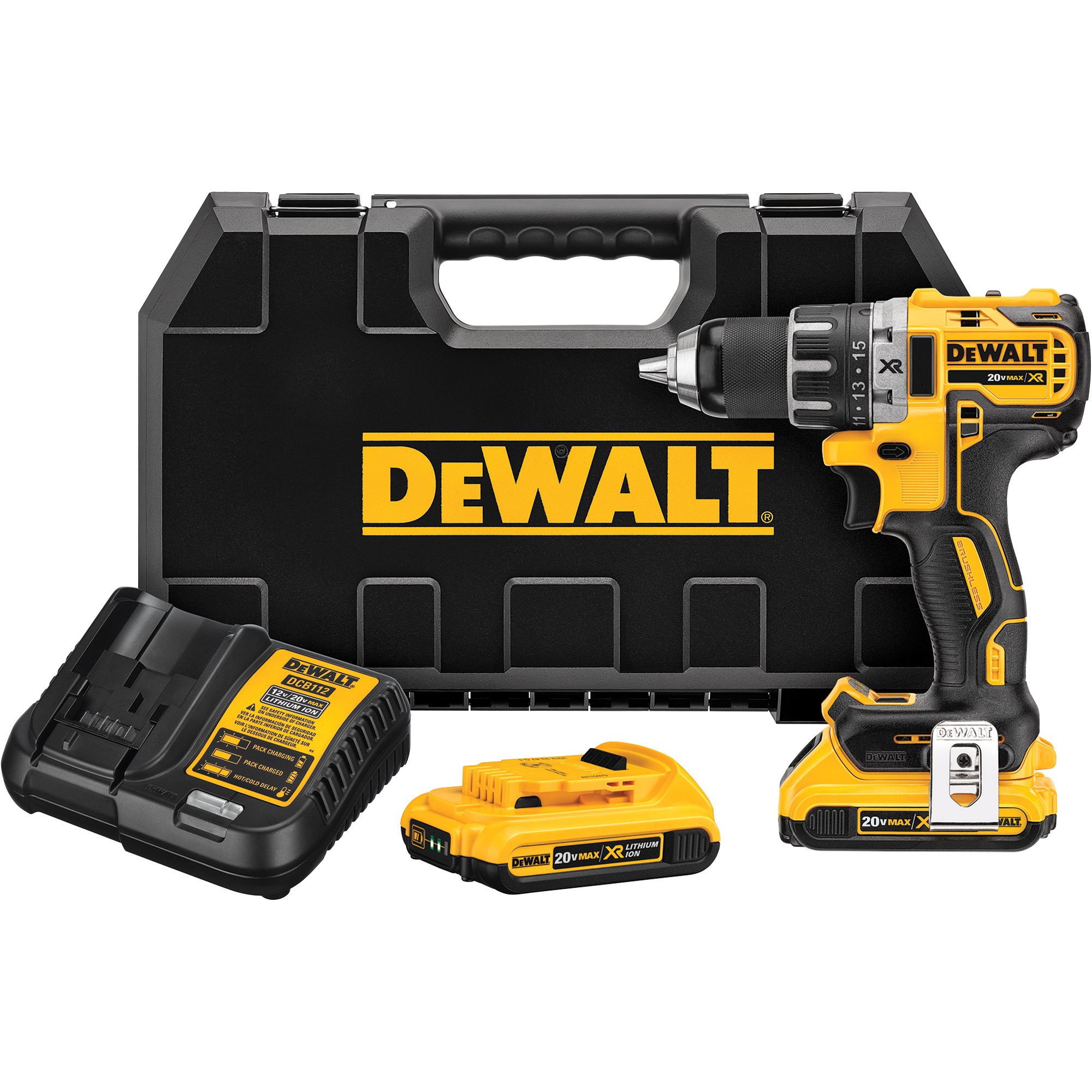 DEWALT Reconditioned MAX XR Compact Brushless Drill-Driver Kit — 20 Volt,  1/2in. Chuck, Compact 2.0Ah Li-Ion Batteries, Model# DCD791D2R Northern  Tool