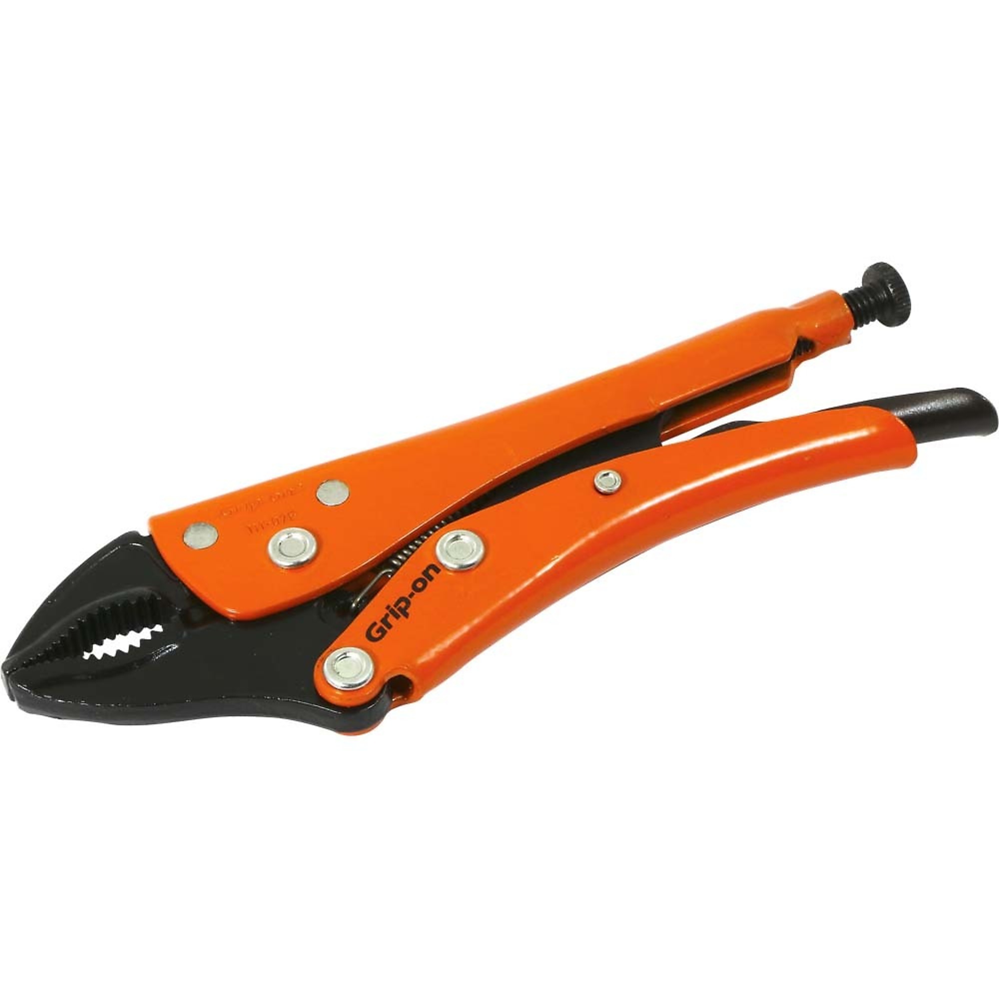 Grip-on, 7in. Locking Pliers, 1-7/8in. Jaw Opening, Curved Jaws, Pieces (qty.) 1 Material Alloy Steel, Jaw Capacity 1.65 in, Model# 111-07F