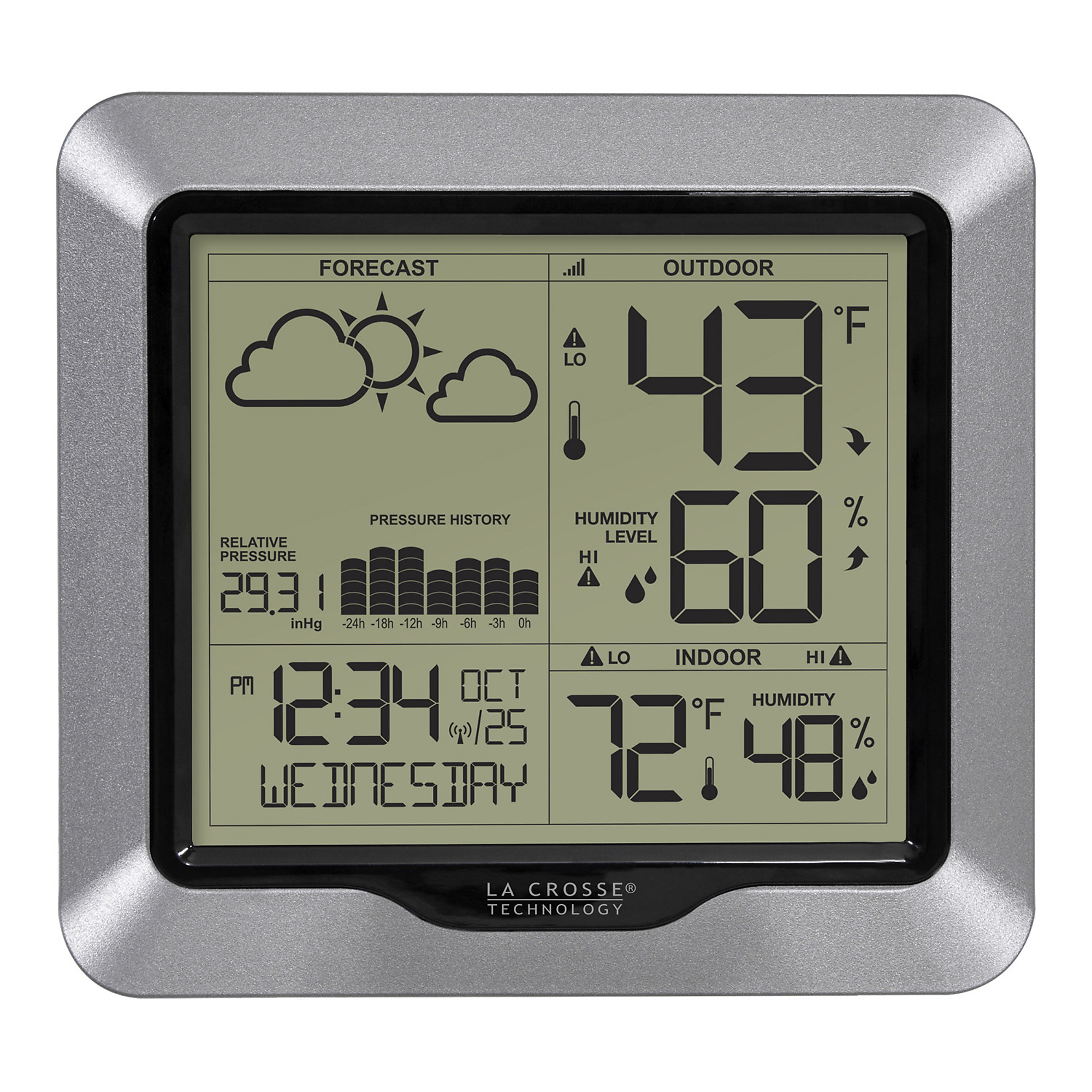 LaCrosse Technology Weather Station — Forecast and Atomic Time, Model# 308-1417