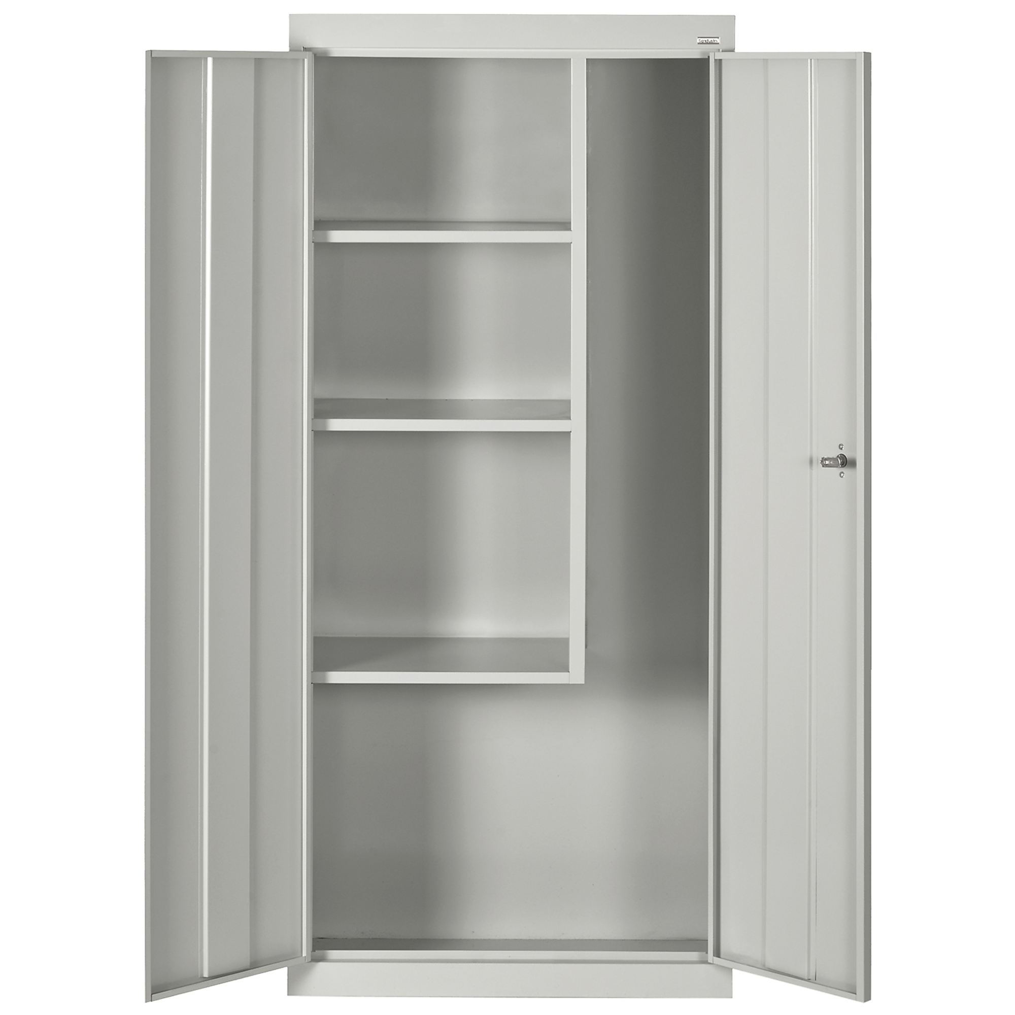 Sandusky Lee Supply Cabinet - 30in. x 18in. x 66in., Steel, Lockable, Dove Gray, Model# VFC1301866-05