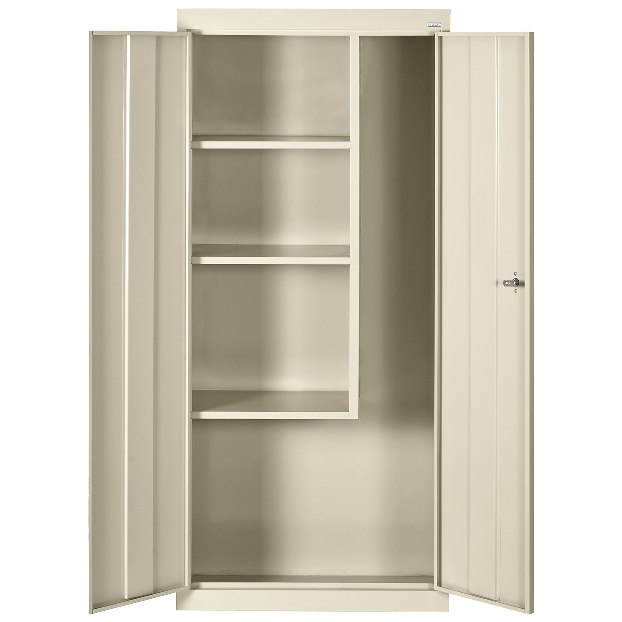 Sandusky Lee Supply Cabinet - 30in. x 18in. x 66in., Steel, Putty, Lockable, Model# VFC1301866-07