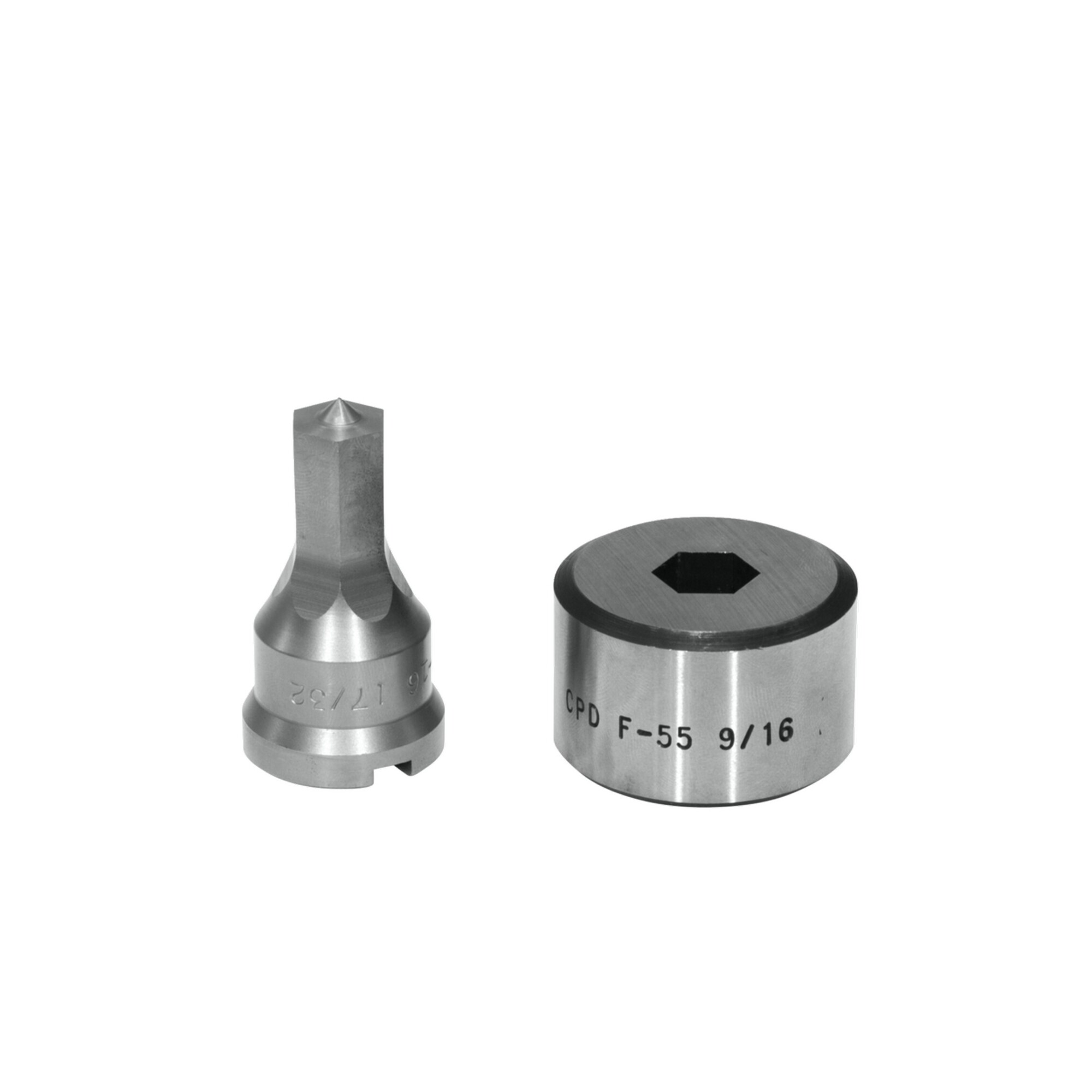 Edwards Ironworkers, Hex Punch Die Set, Max. Bending Radius 45 °, Model# PDH17/32