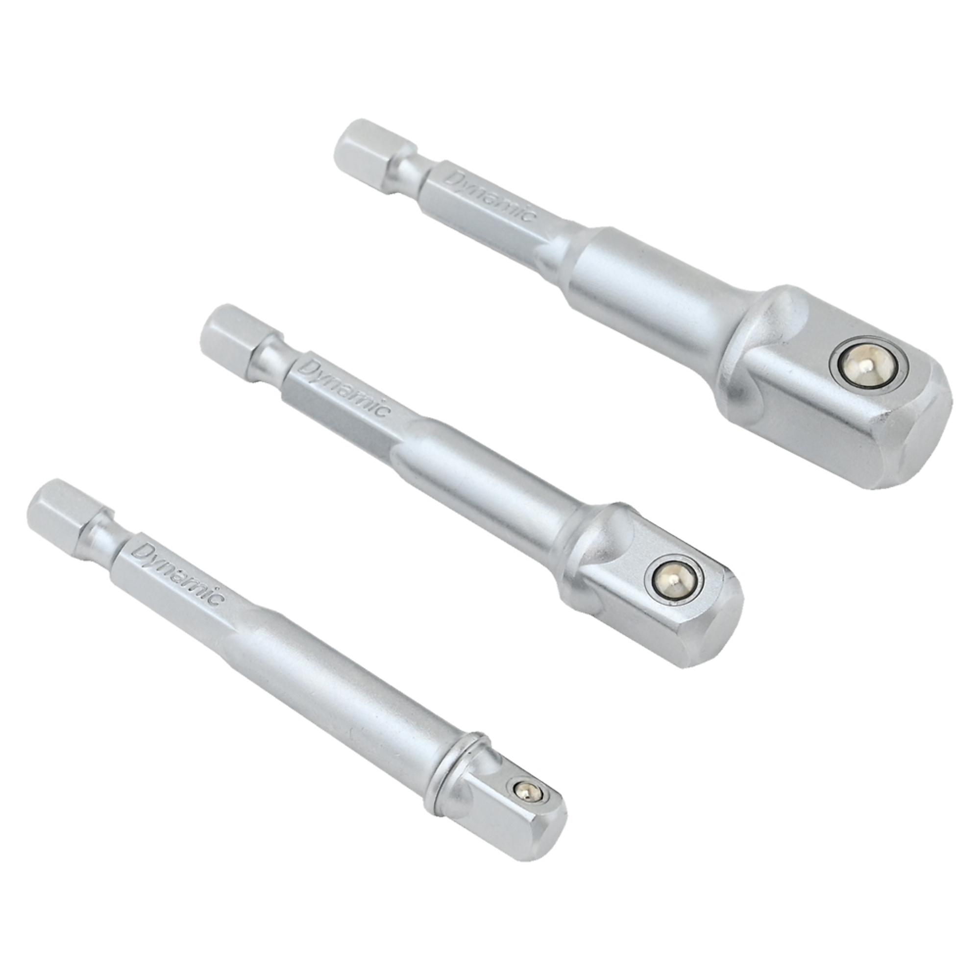 Dynamic Tools, 3 Piece 1/4in. Hex Socket Driver Adapter Set, Pieces ...