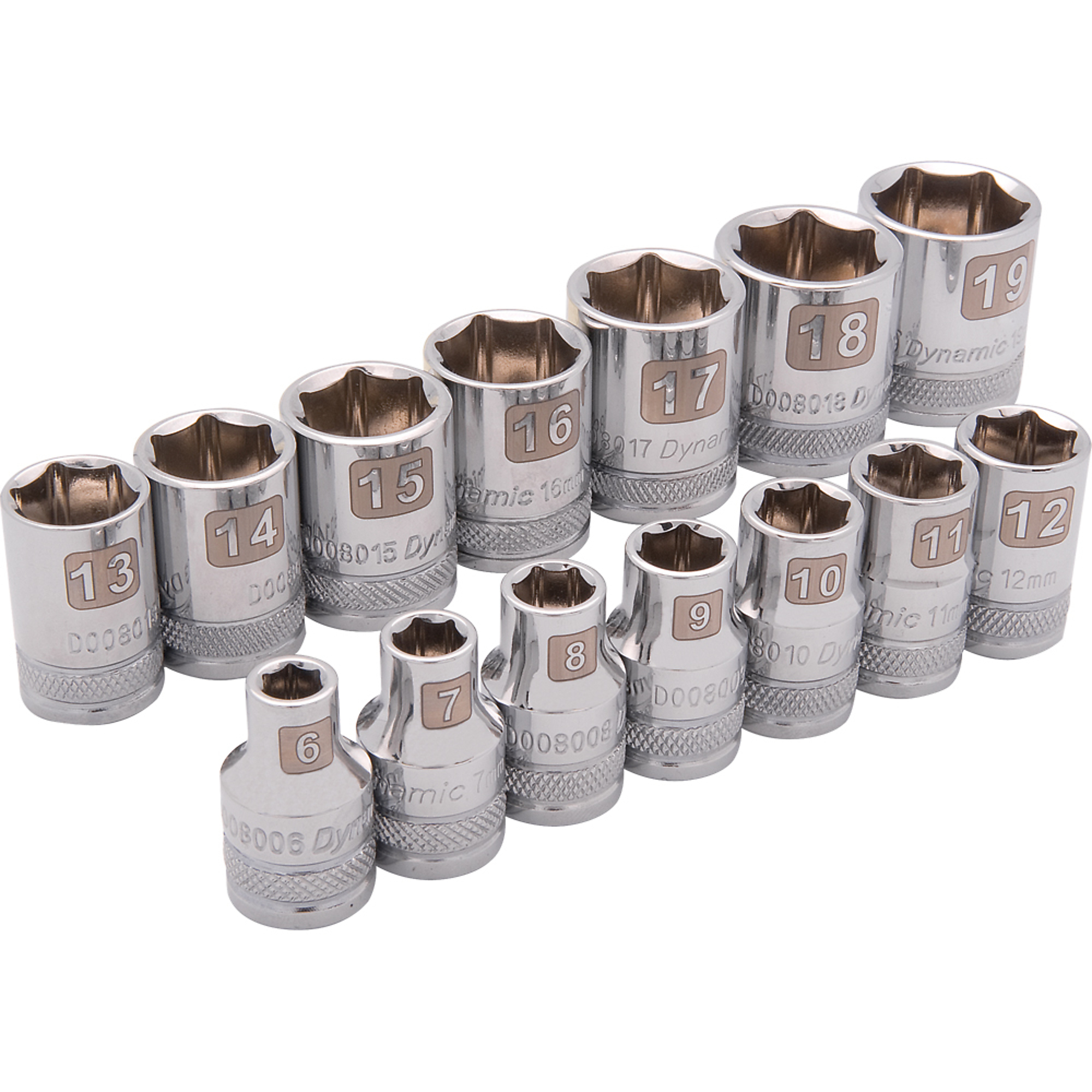 Dynamic Tools, 3/8in. 6 Point Standard/Metric Socket Set, Measurement Standard Metric, Pieces (qty.) 14 Socket Set Type 3/8in. Drive Sets, Model# D010004
