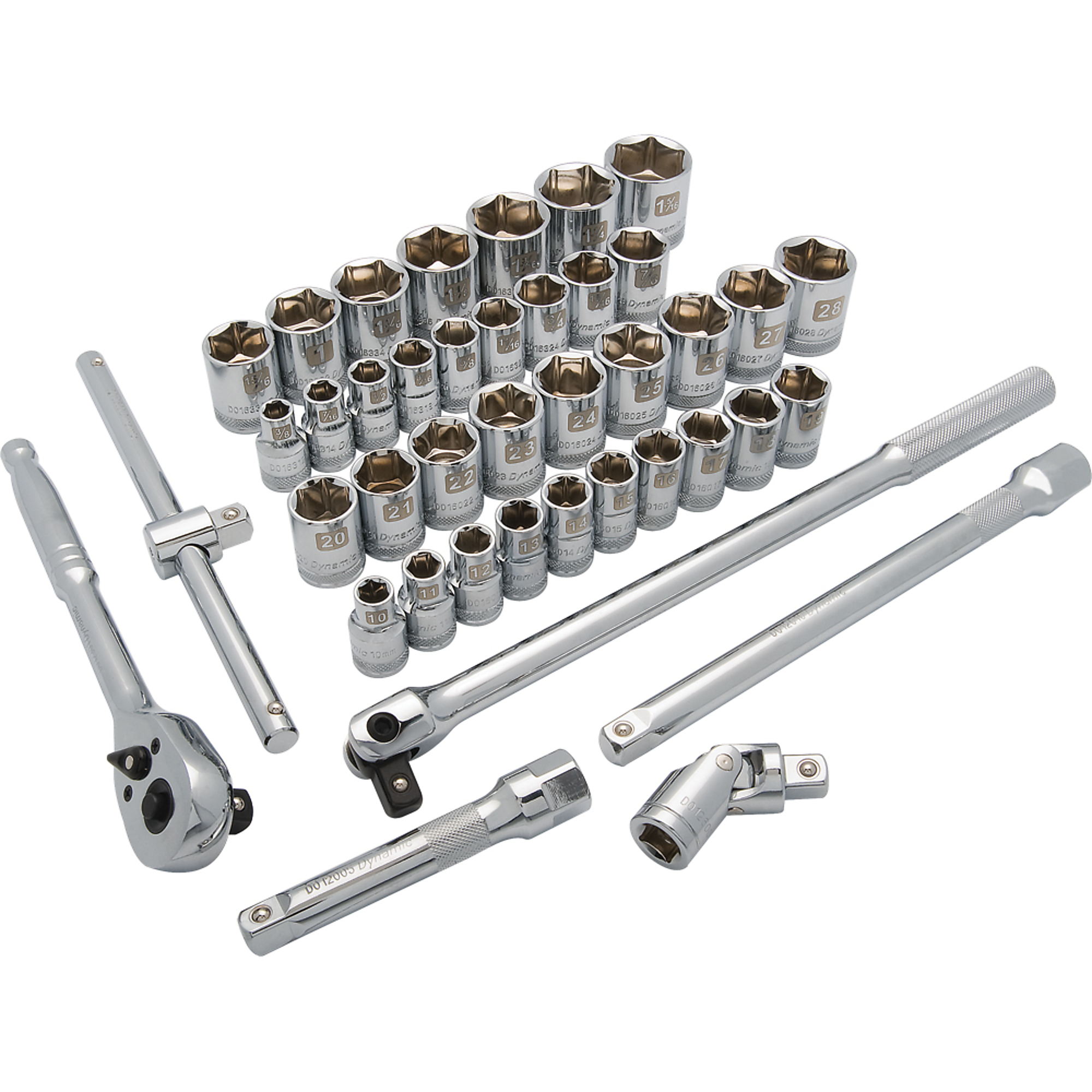 Dynamic Tools, 1/2in. 6 Point Standard SAE/Metric Socket Set ...