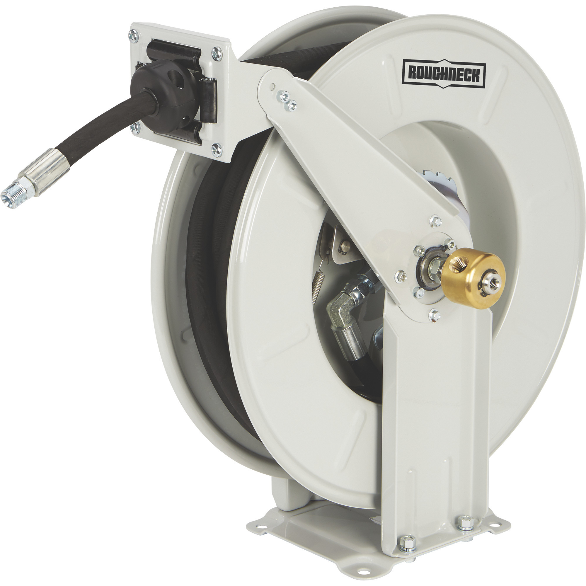 Roughneck Heavy-Duty Grease Hose Reel with 3/8in. x 50ft. Hose