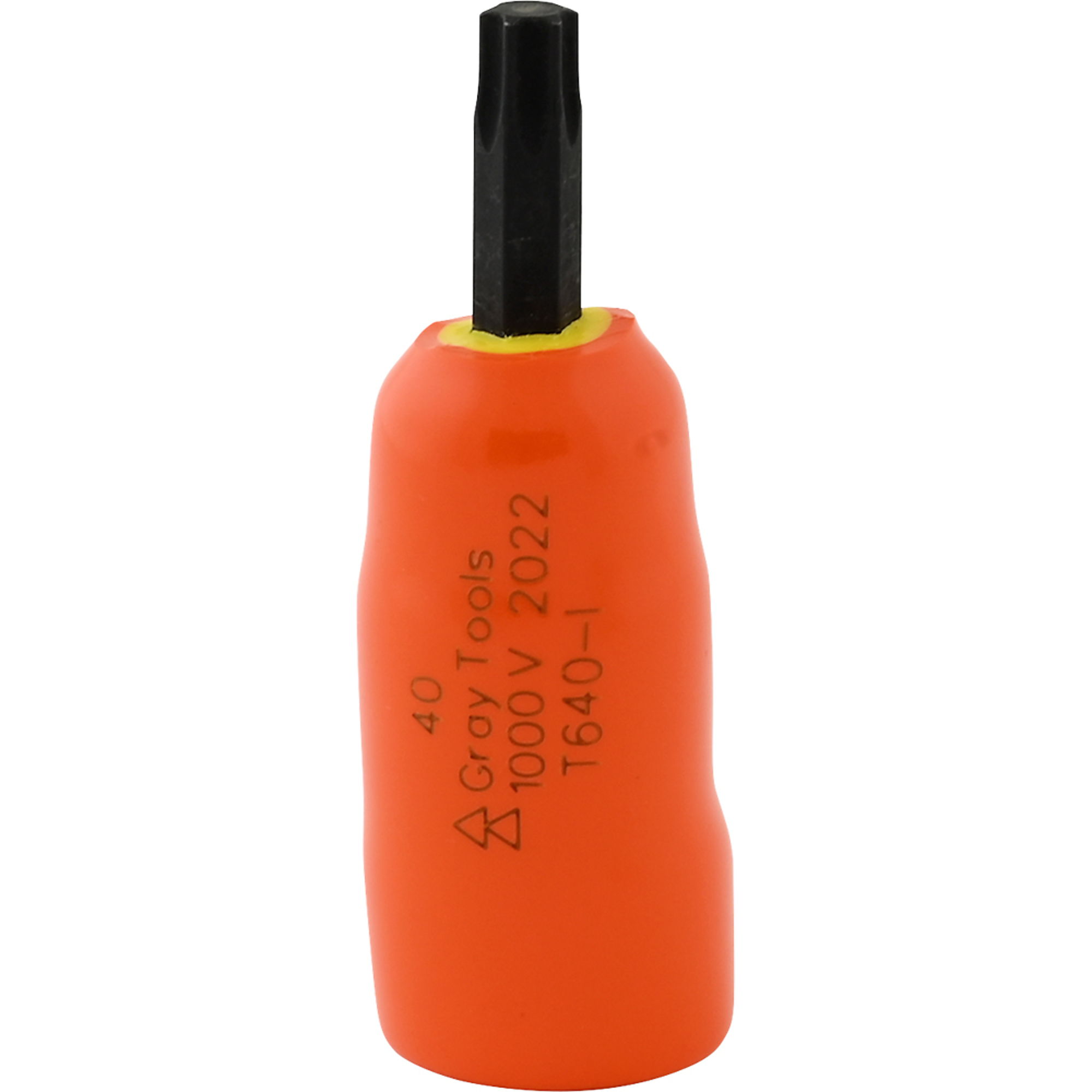 Gray Tools, T40 X 3/8in. Drive Torx 1000V Insulated Socket, Drive Size 3/8 in, Model# T640-I