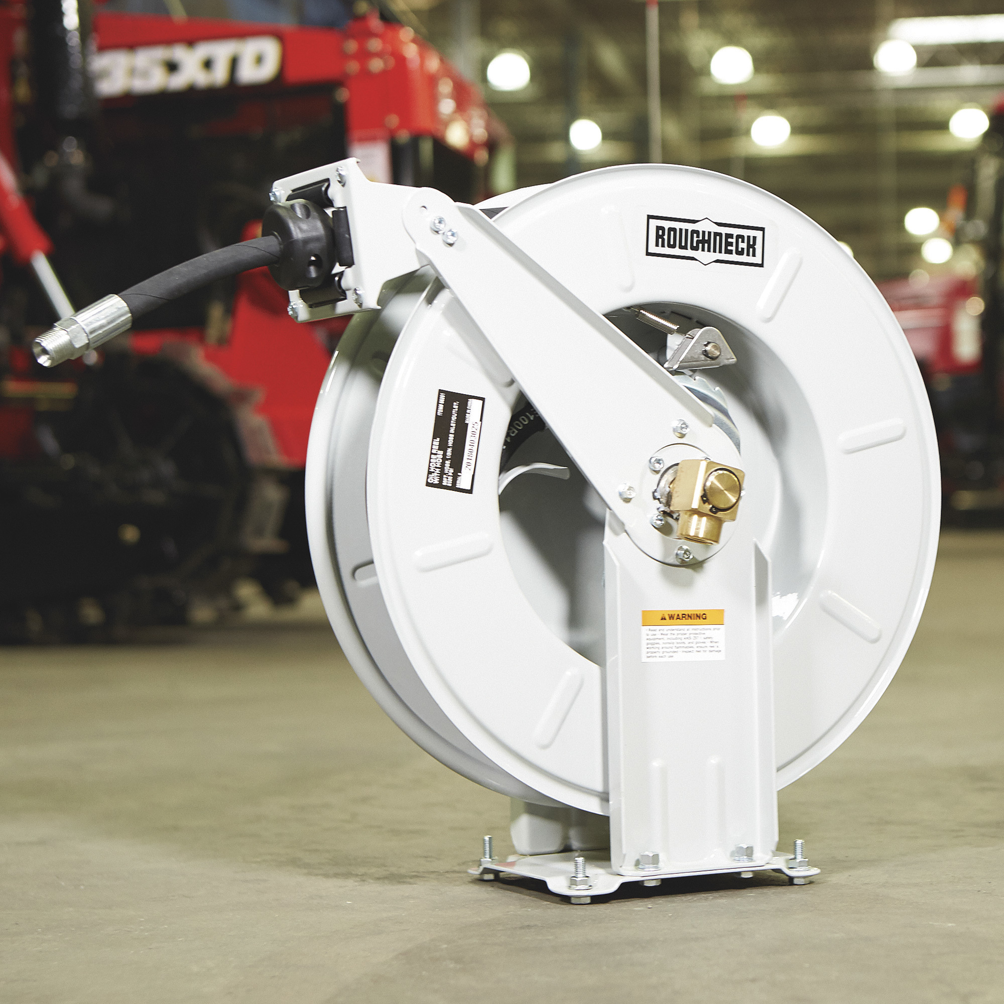 Roughneck Heavy-Duty Oil Hose Reel, With 1/2in. x 50ft. Hose, 2320 PSI