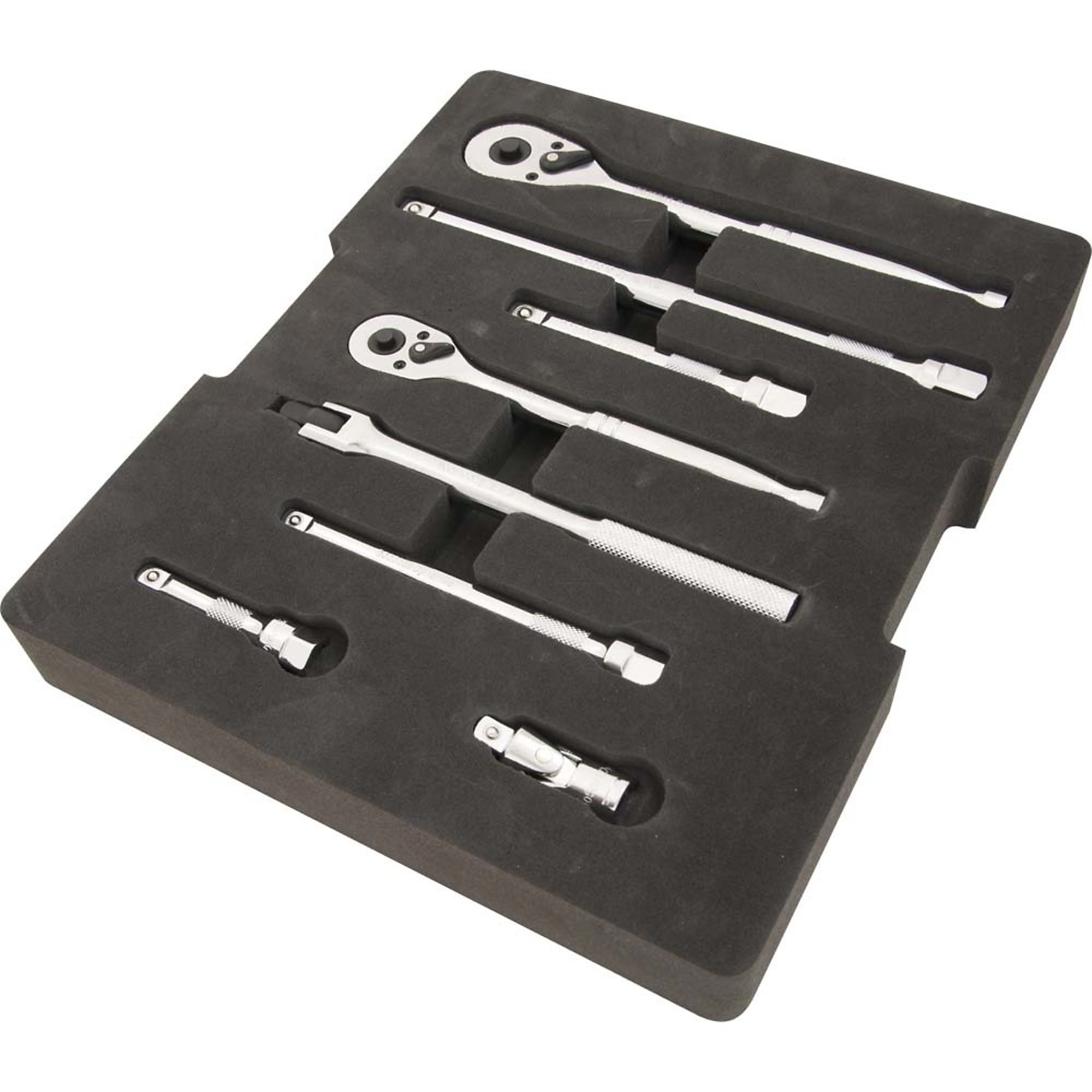 Dynamic Tools, Ratchet, Extension, U-Joint and Flex Handle Set, Pieces (qty.) 9 Model# D105101