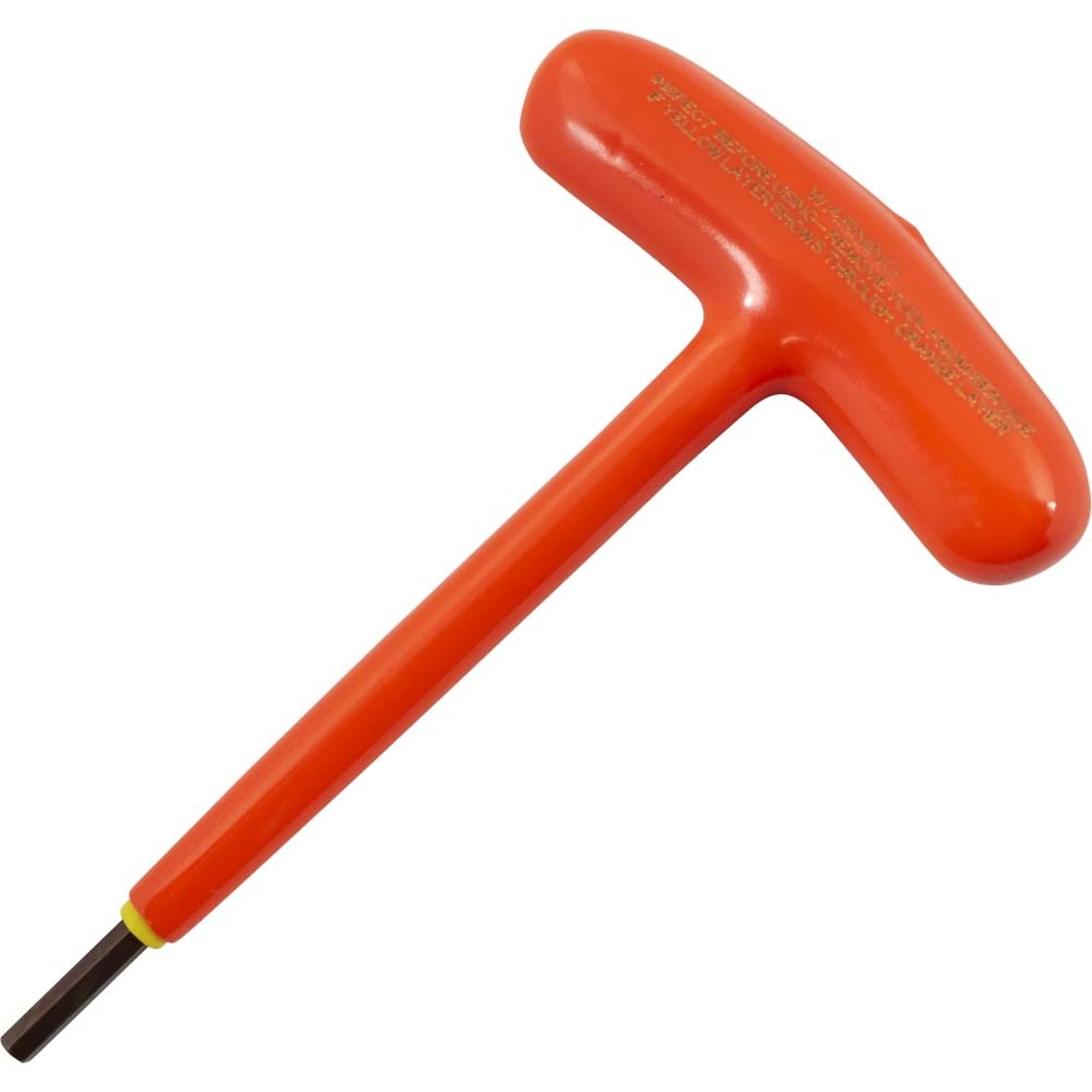 Gray Tools, 5/32in. S2 T-handle Hex Key, 1000V Insulated, Pieces (qty.) 1 Model# 68610-I