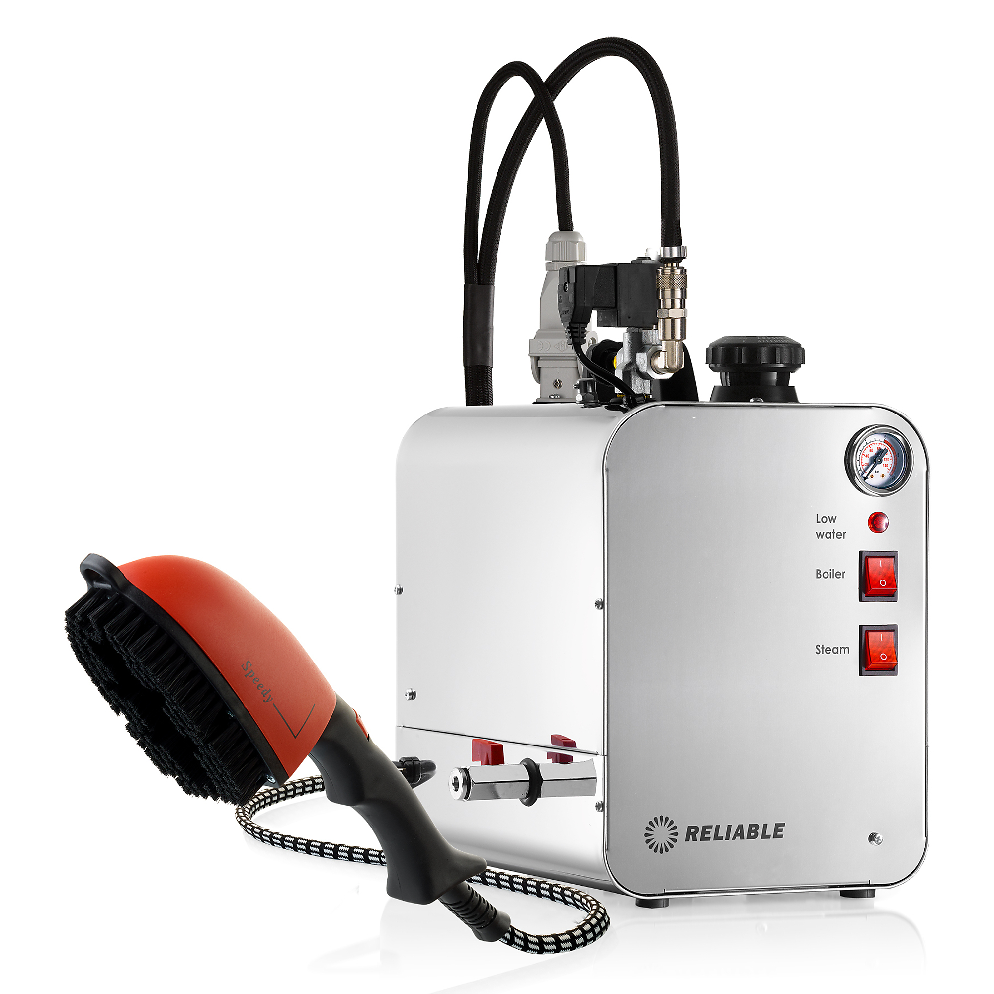 Reliable, Professional steam boiler with brush 4.5L, Capacity 1.25 Gal, Max. Steam Pressure 60 PSI, Model# 6000BU-3800IA