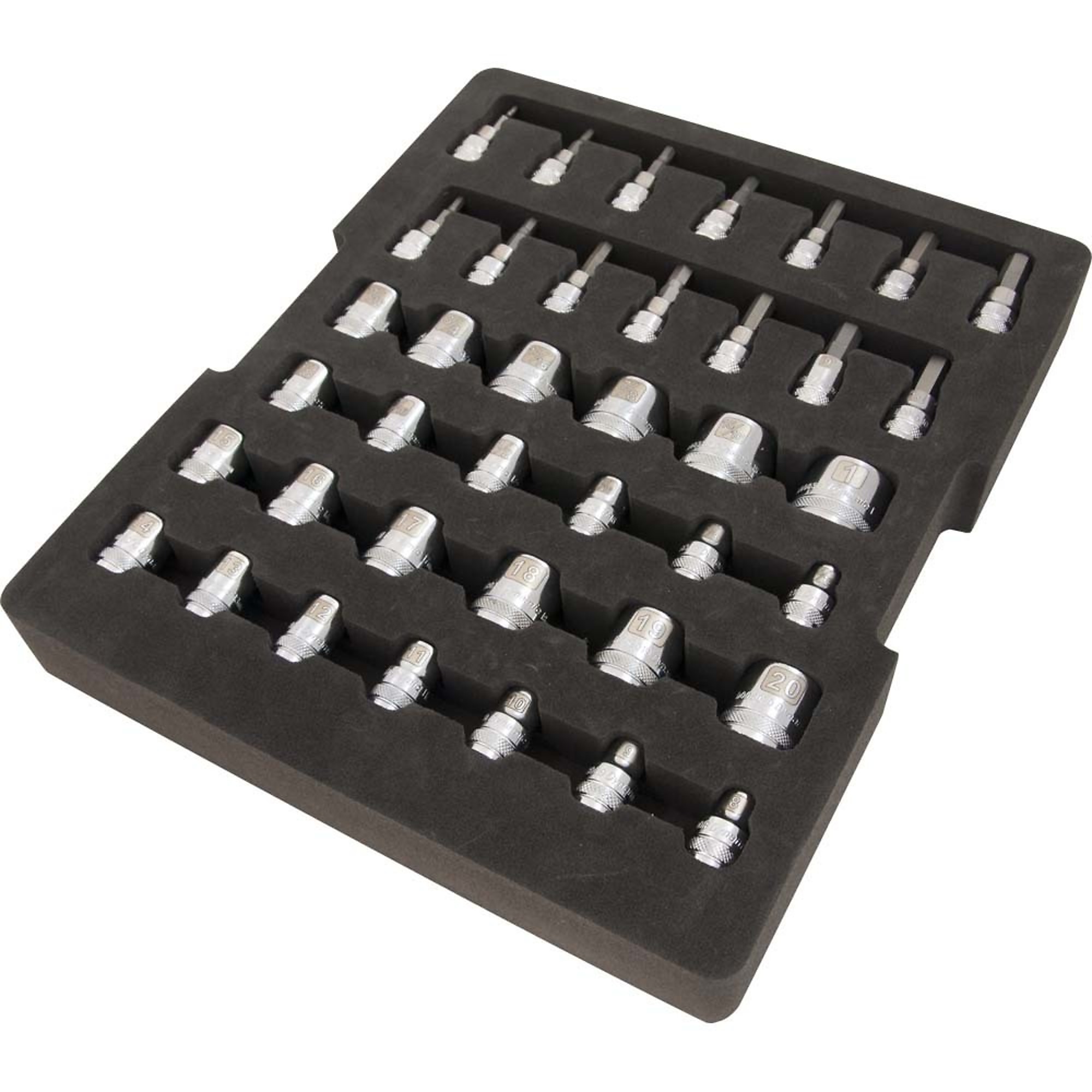 Dynamic Tools, 3/8in. Drive 40 Piece Chrome Socket Set, Pieces (qty.) 40 Model# D105102